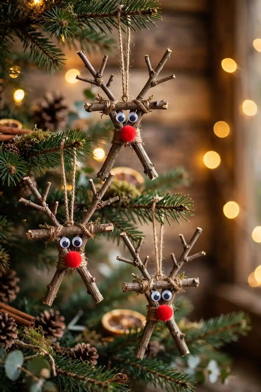 Twig Reindeer Faces