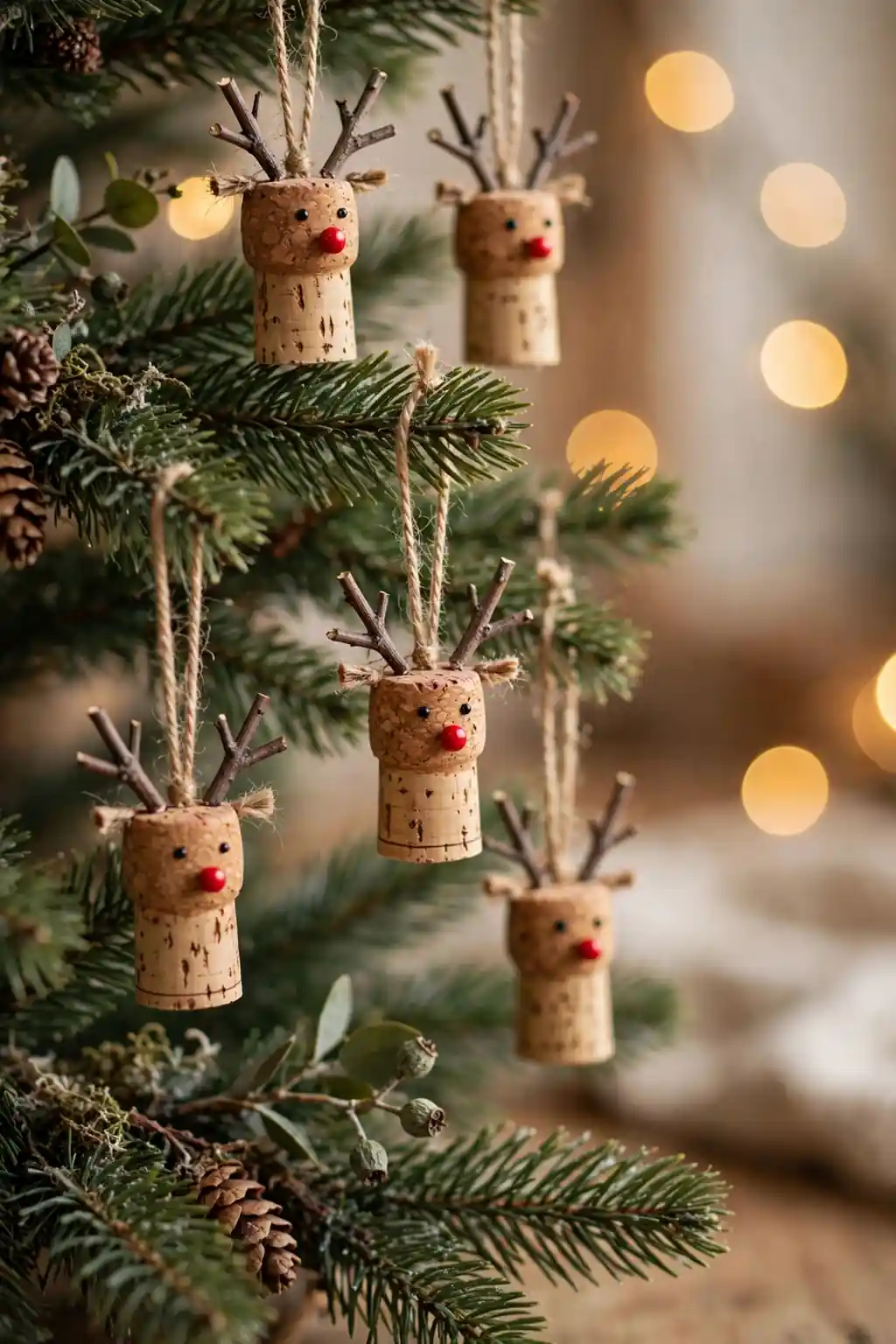 Cork Reindeer Charms