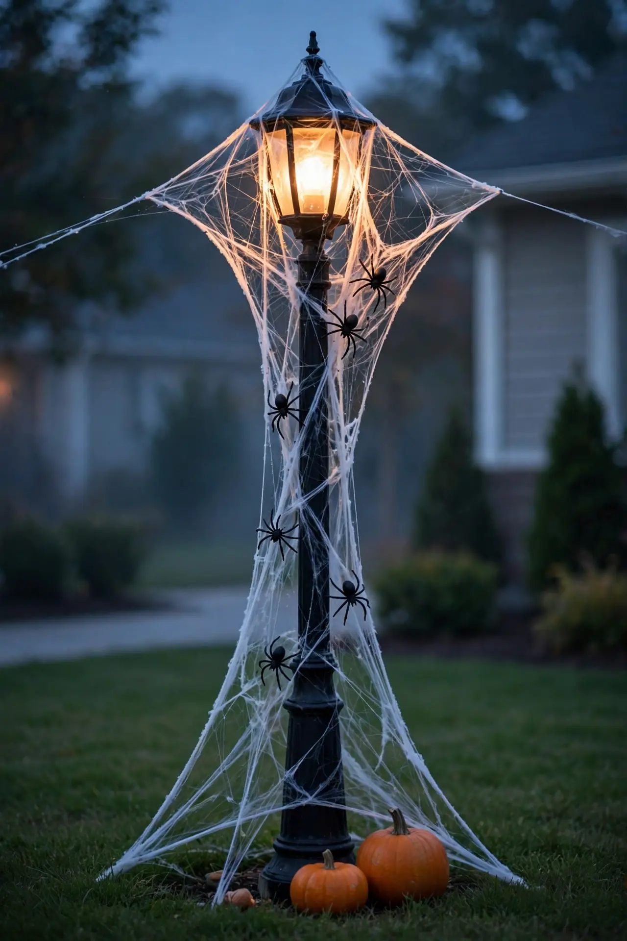 Lantern Post Cobwebs