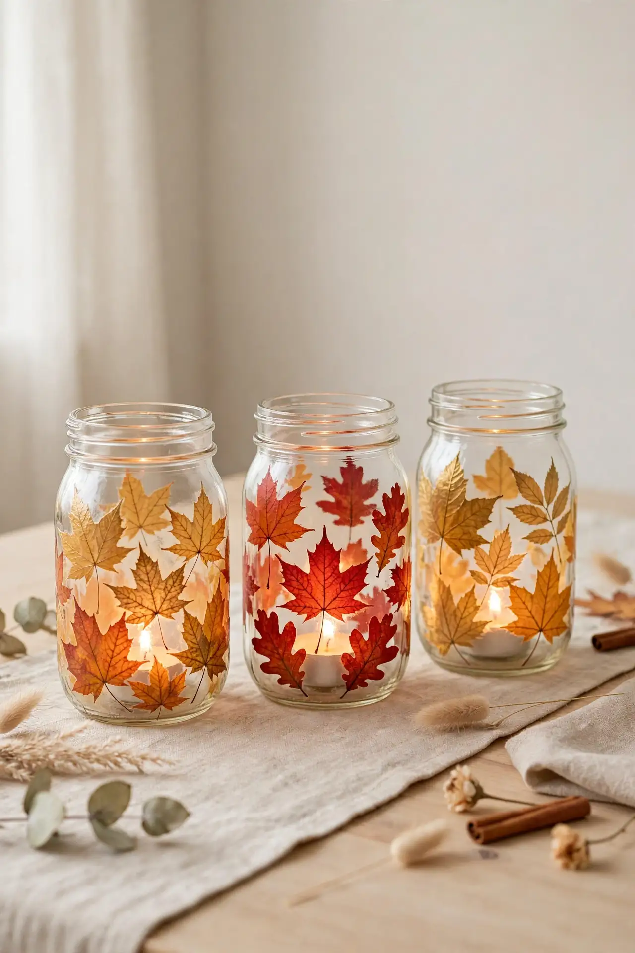 Autumn Leaf Jars