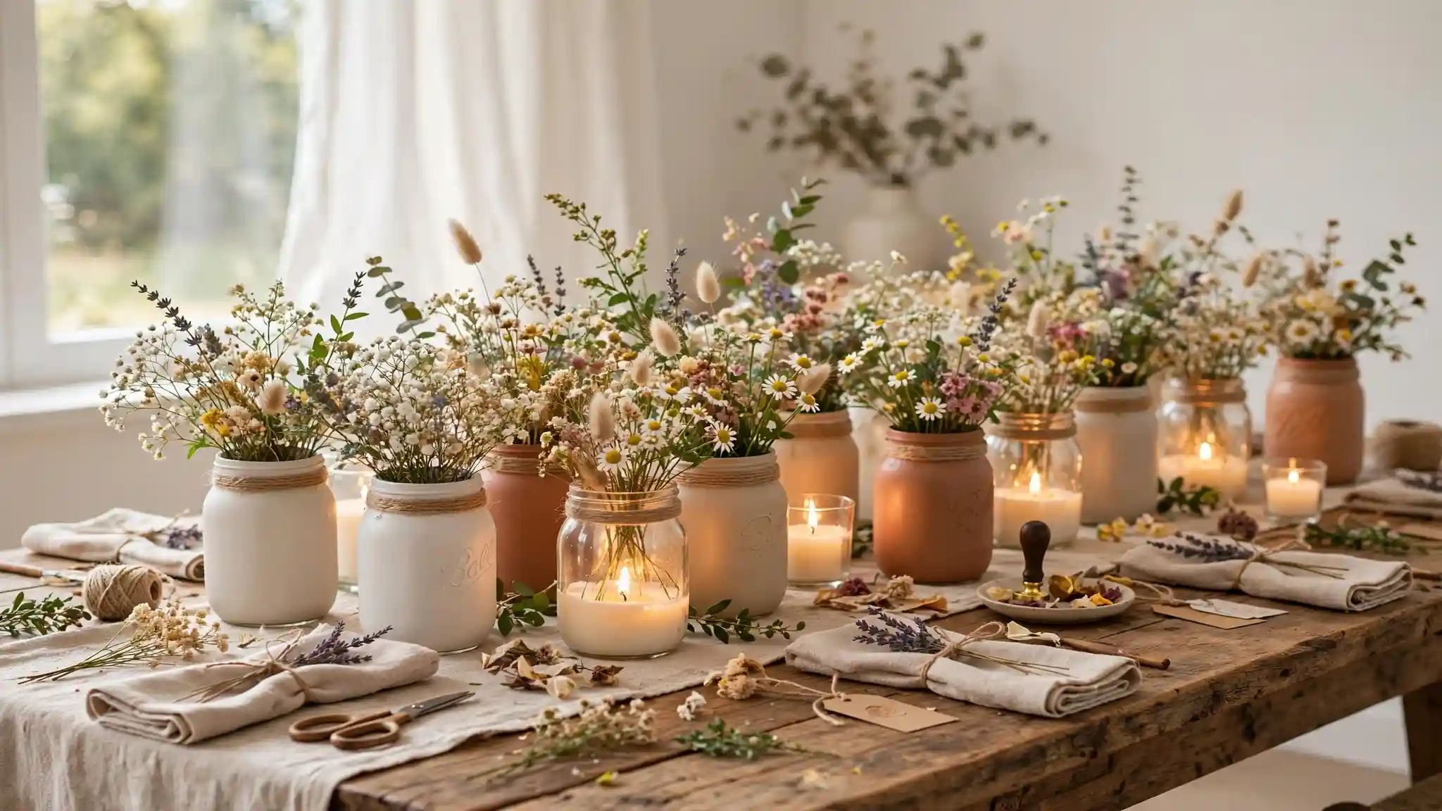 diy mason jar centerpiece ideas