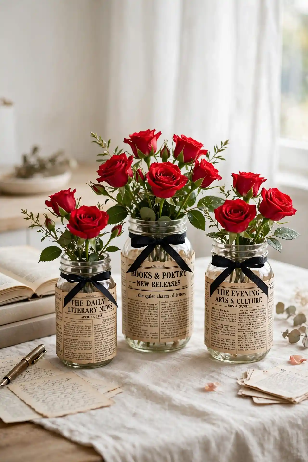 Newspaper Wrapped Jars