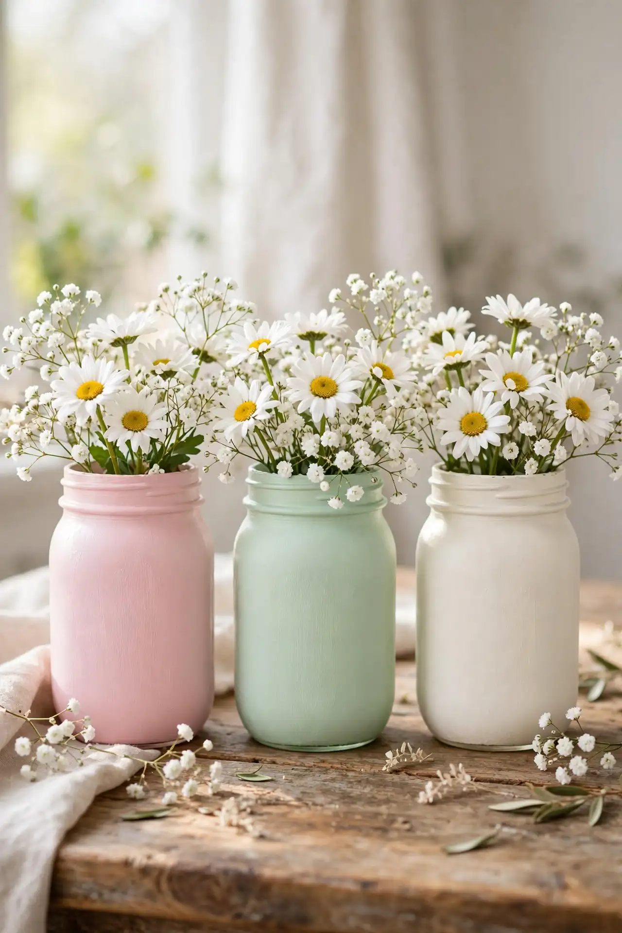 Painted Pastel Jars