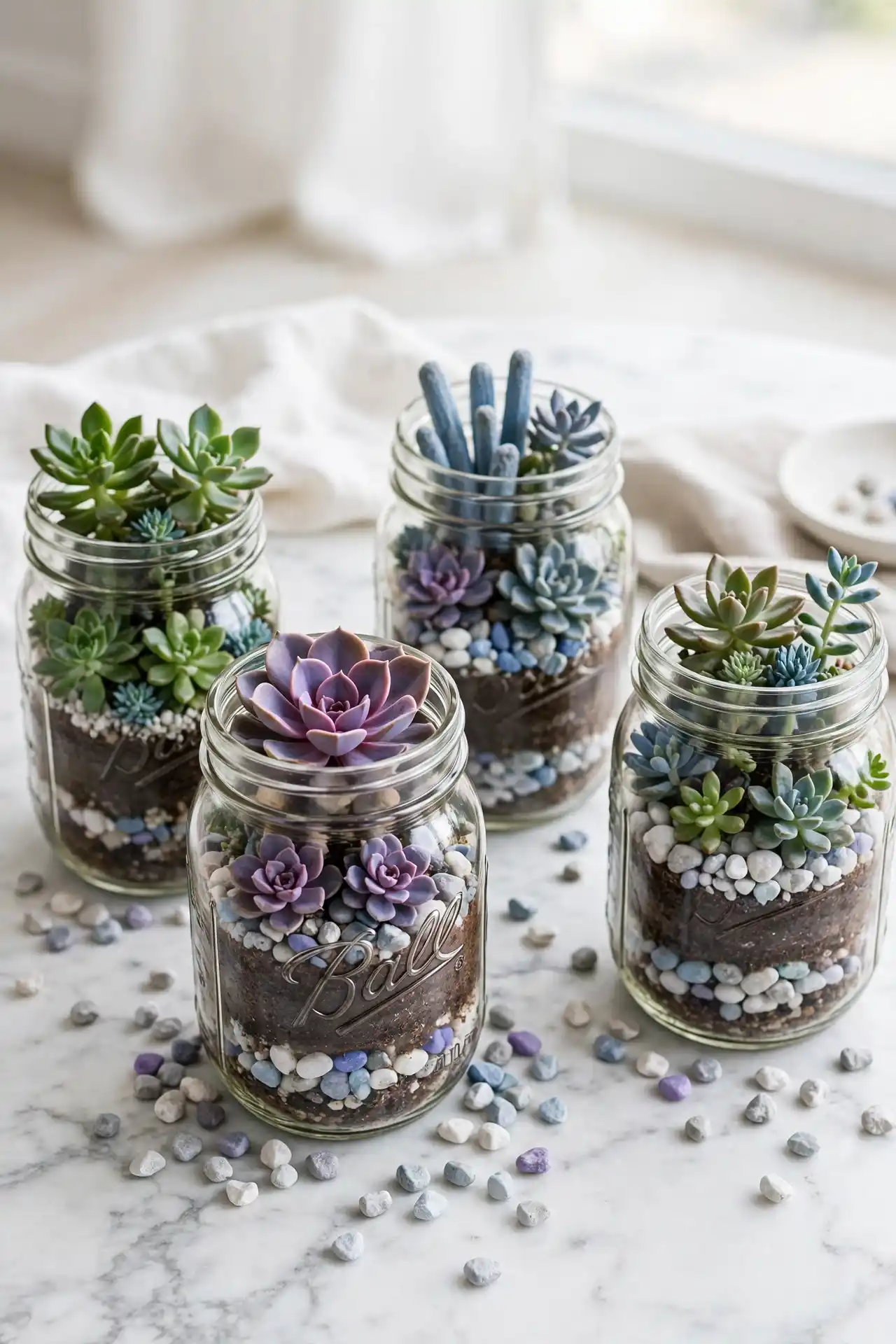 Succulent Garden Jars