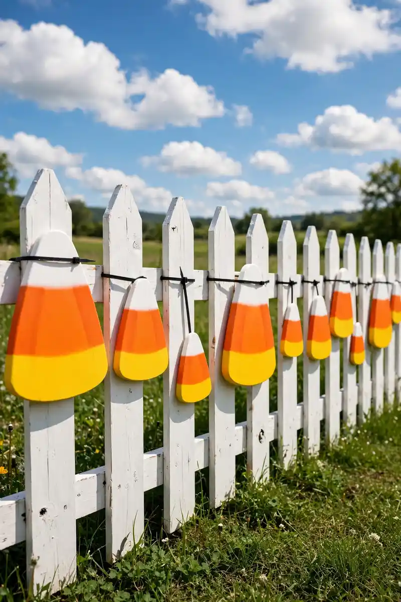 Candy Corn Fence