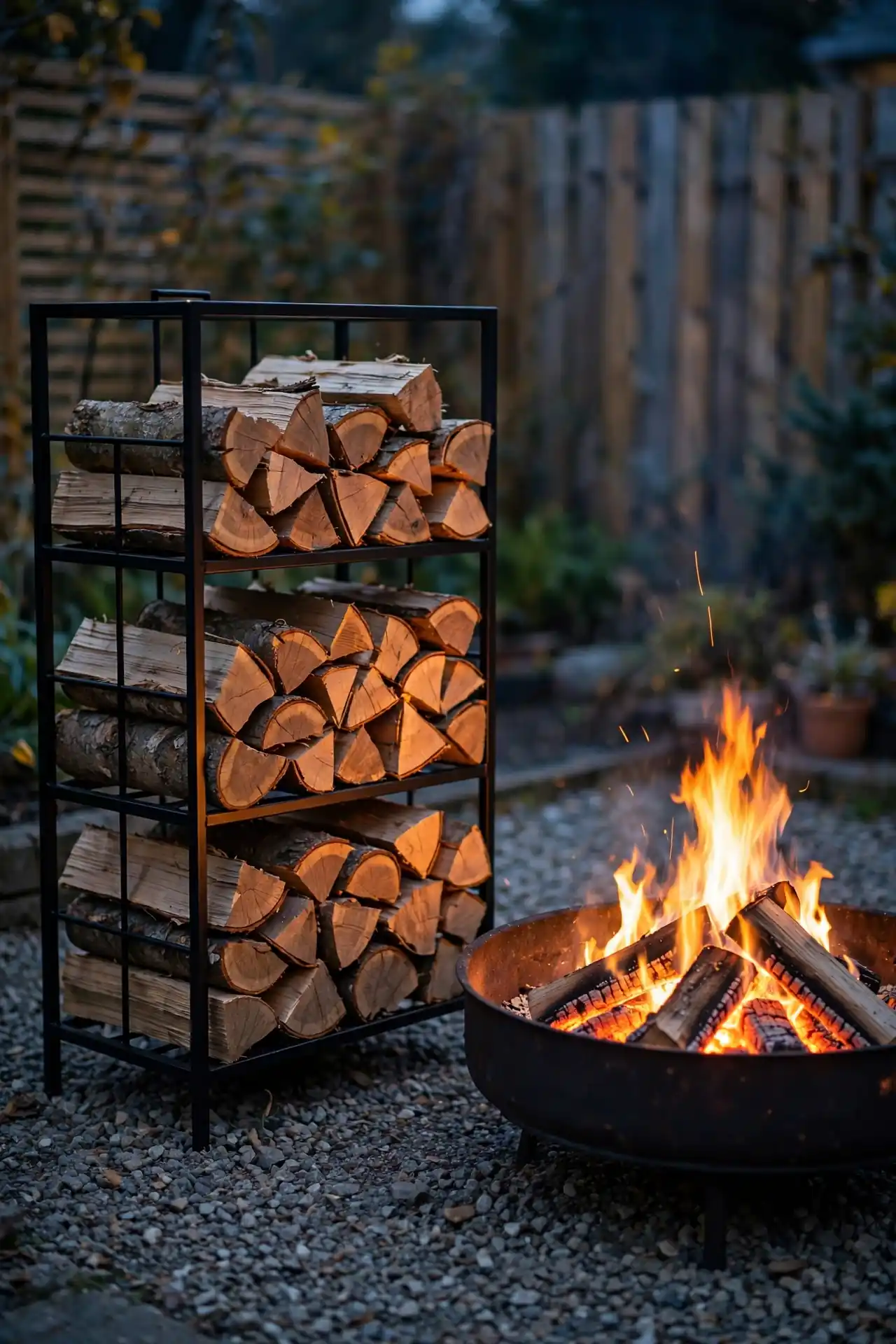 Compact Wood Rack