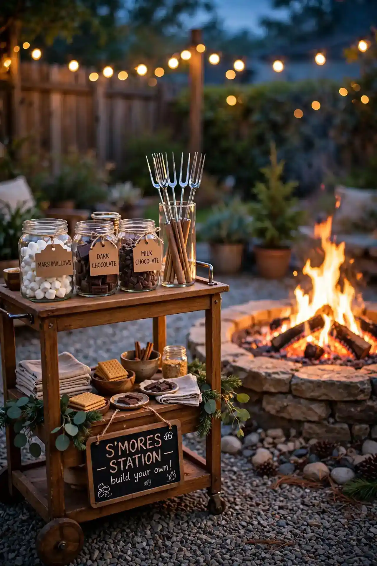 S'mores Cart Setup