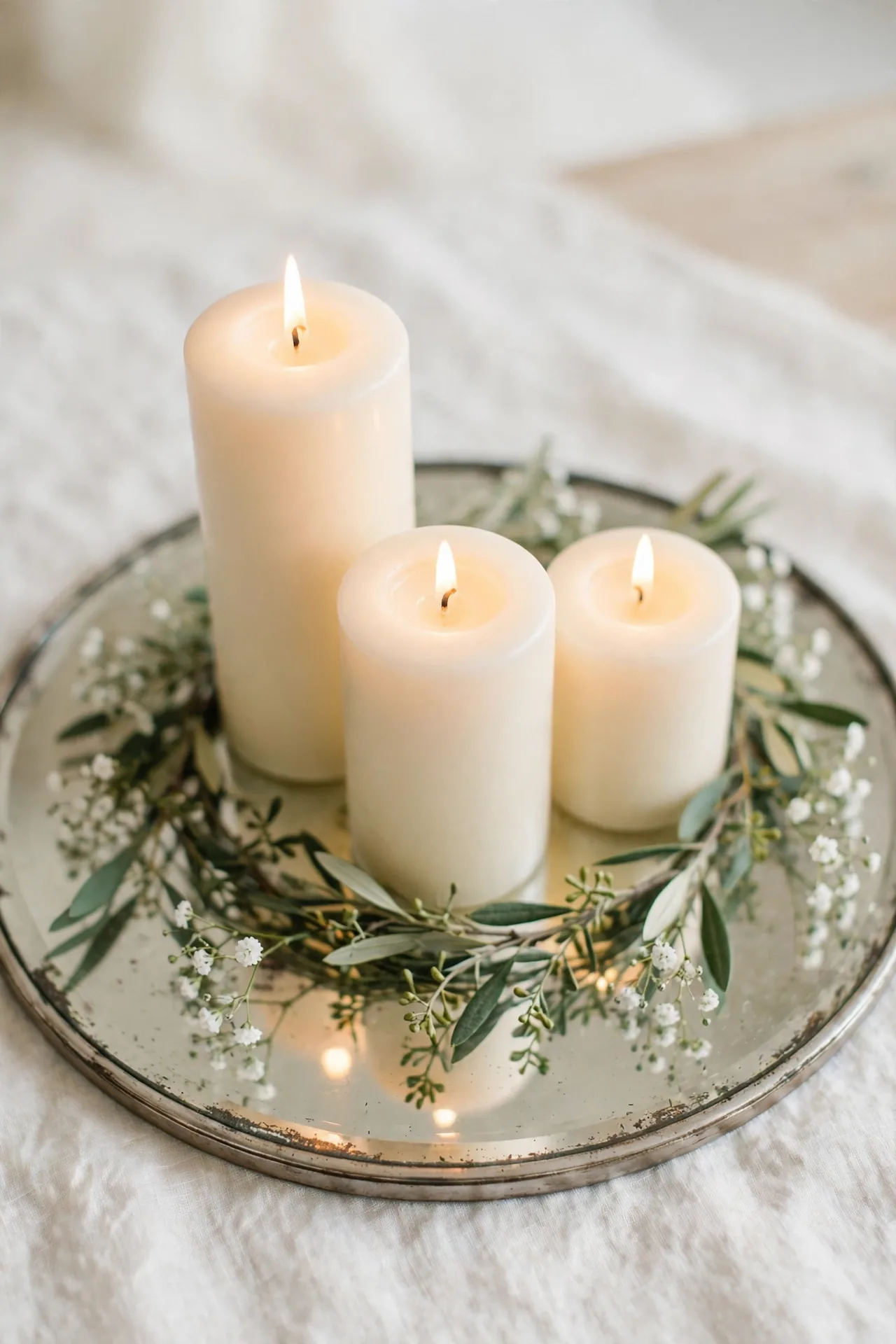 Ivory Candle Trios