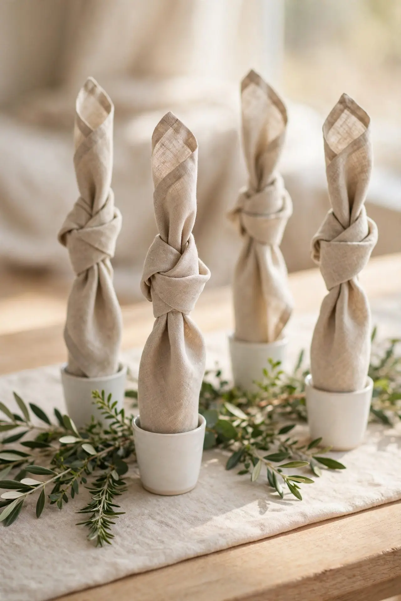 Linen Napkin Knots