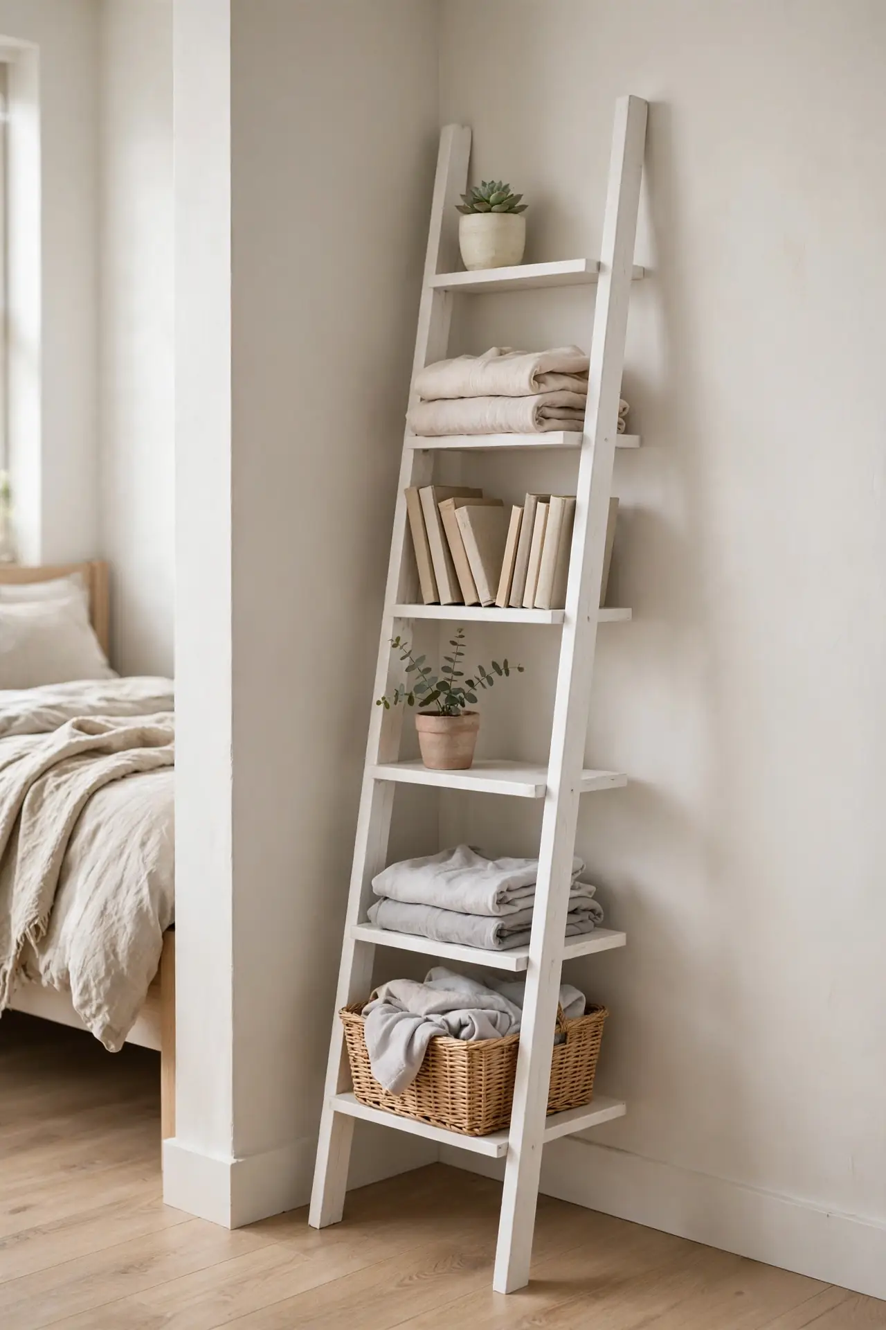 Corner Ladder Shelf