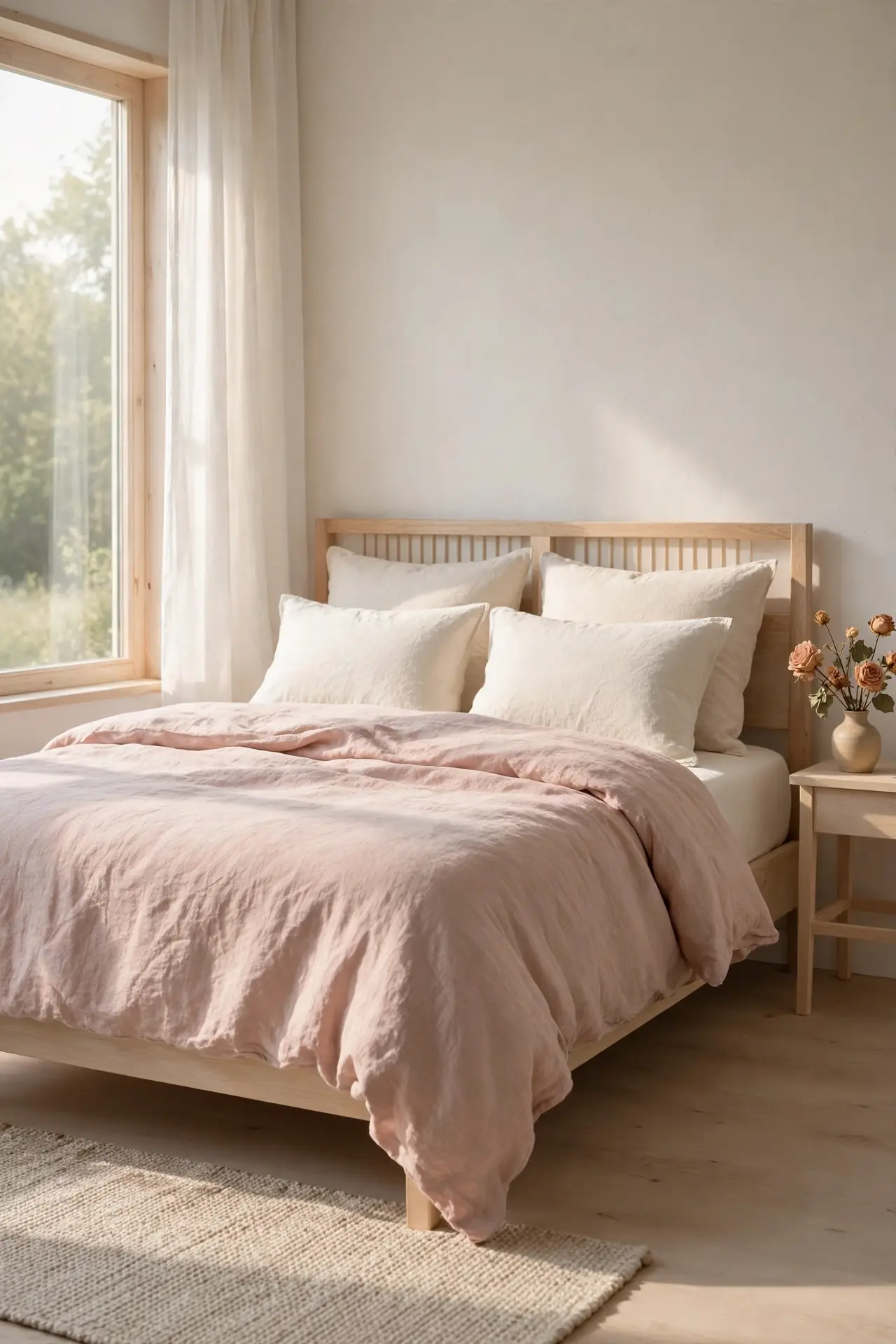 Blush Linen Bedding