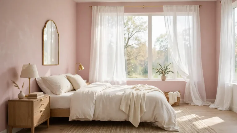 dusty pink bedroom decor