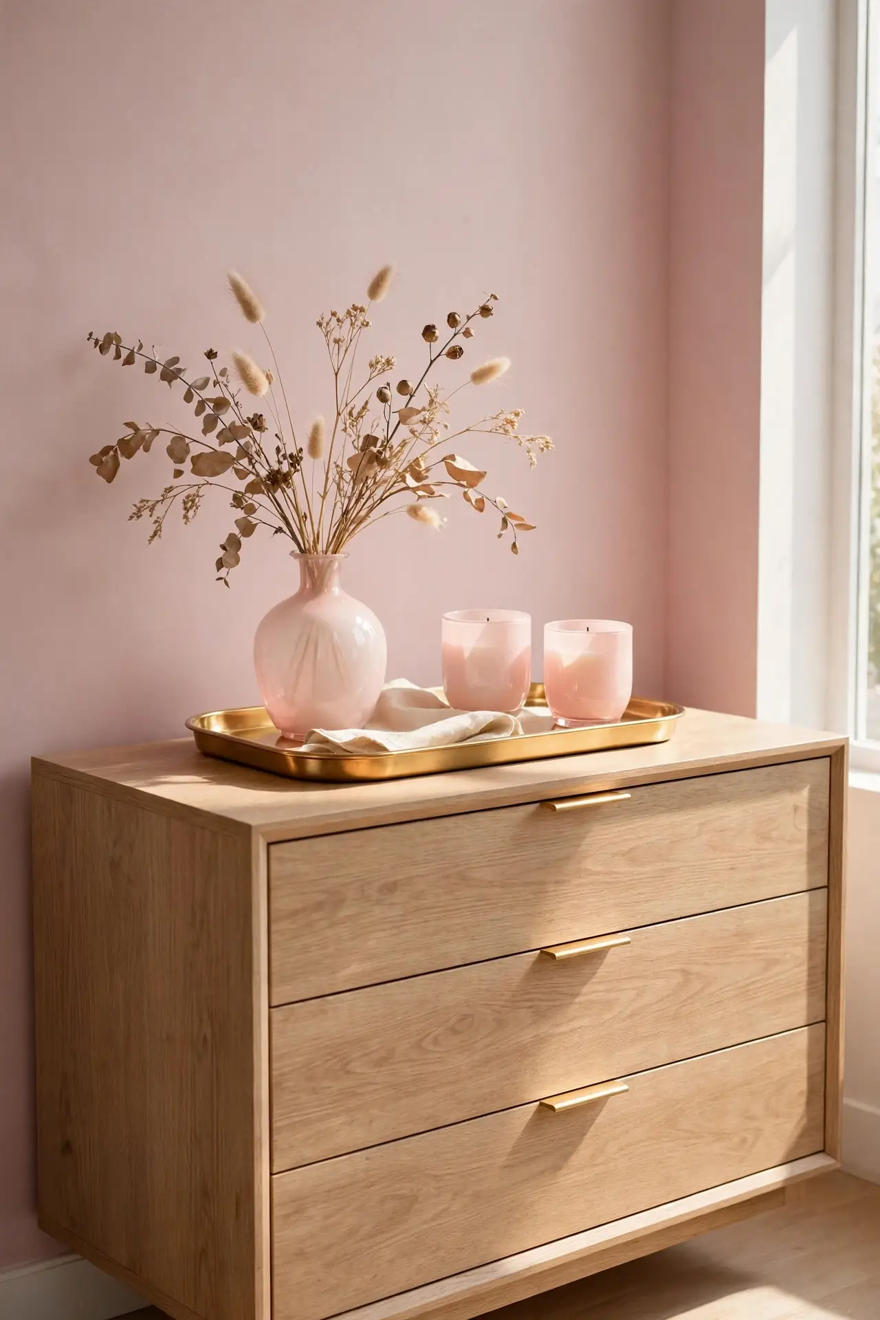 Pink Glass Accents