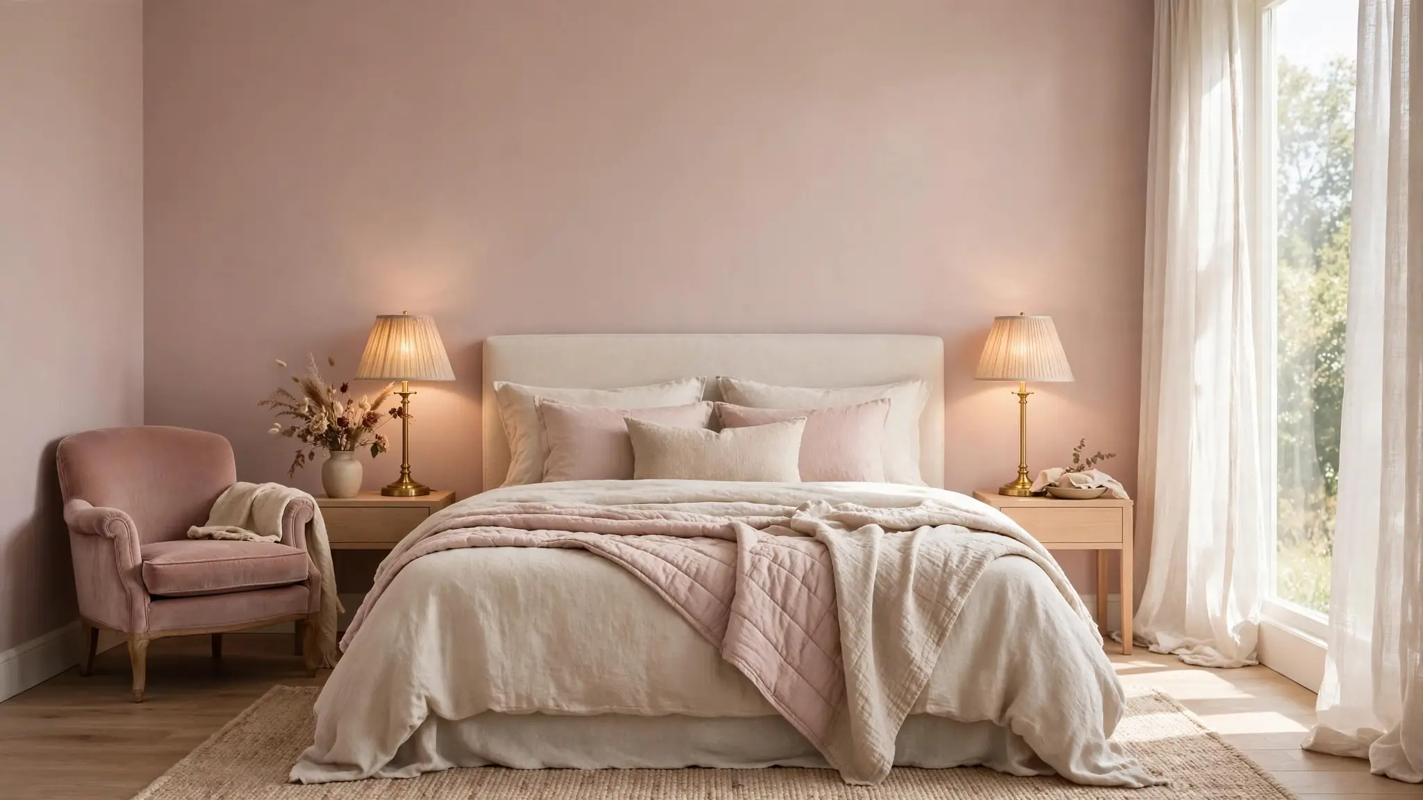dusty pink bedroom ideas
