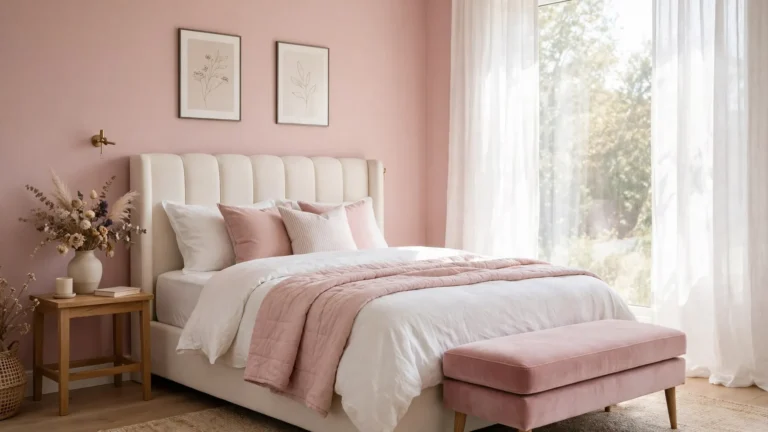(featured) dusty pink bedroom ideas