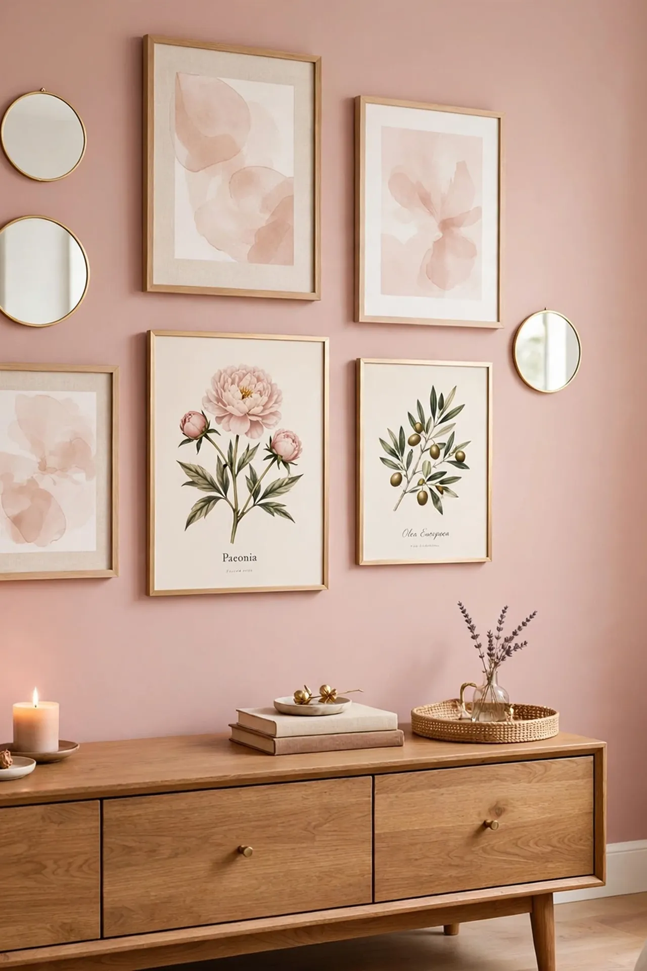 Pink Gallery Wall