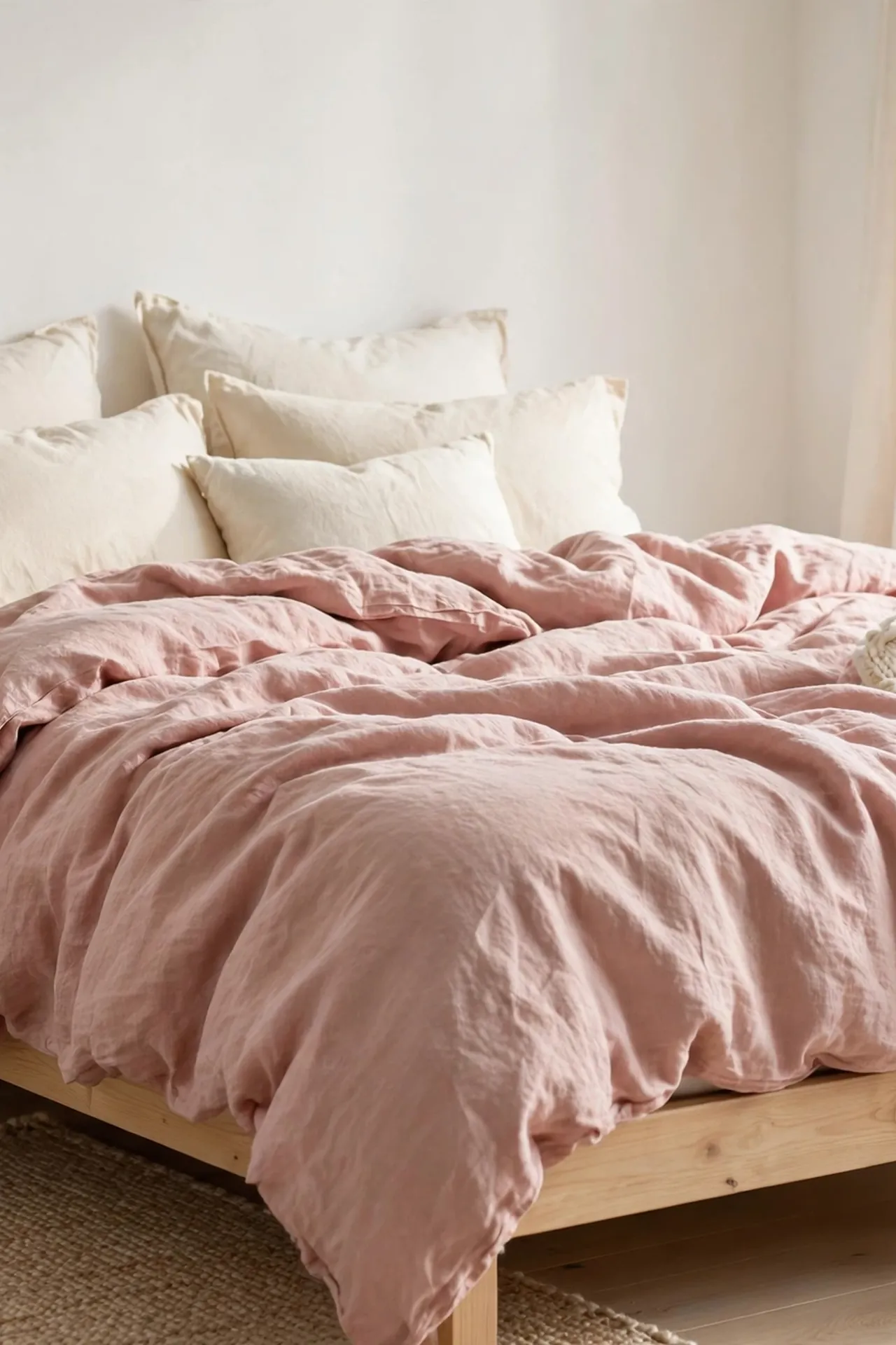 Pink Linen Bedding