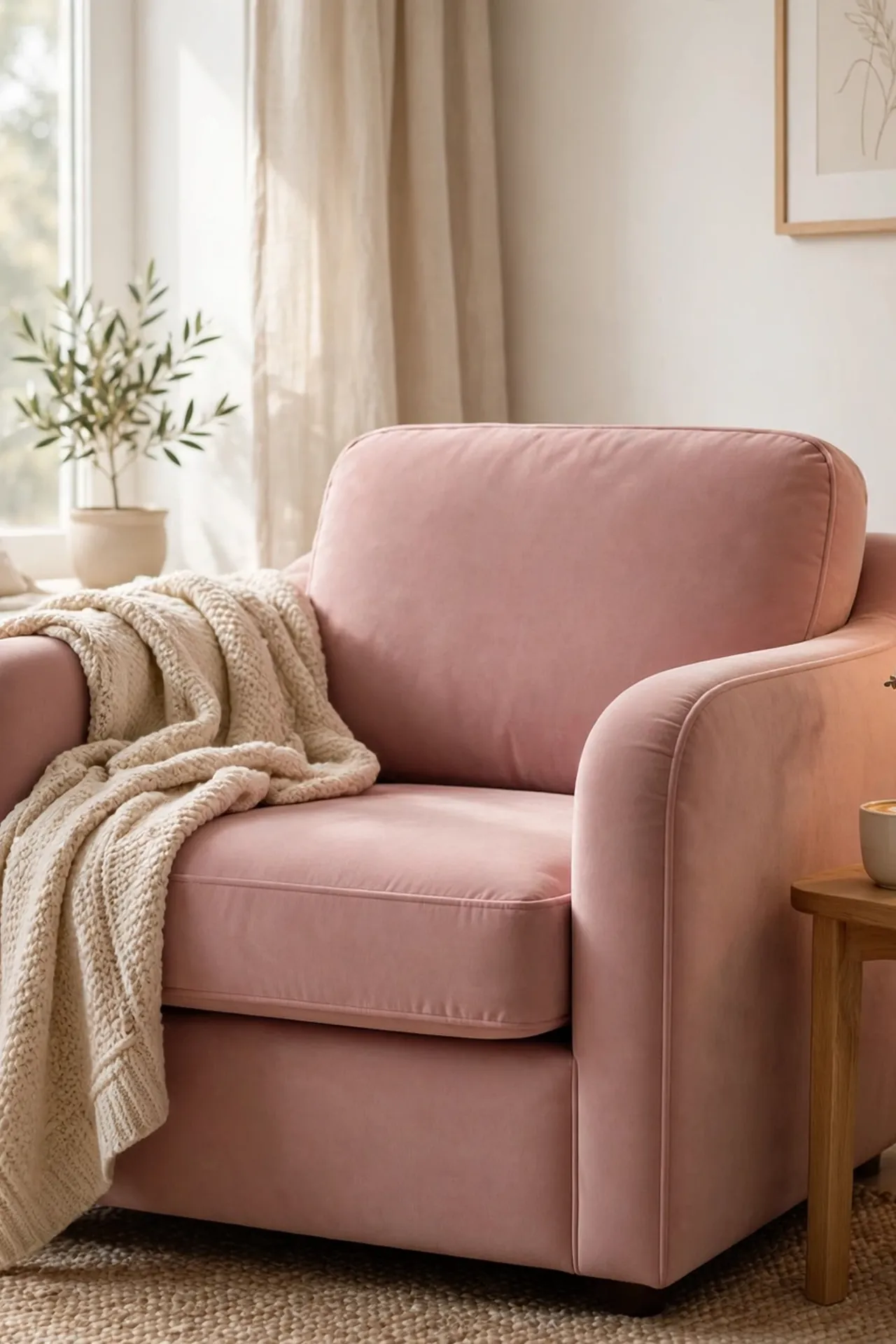Pink Upholstered Chair