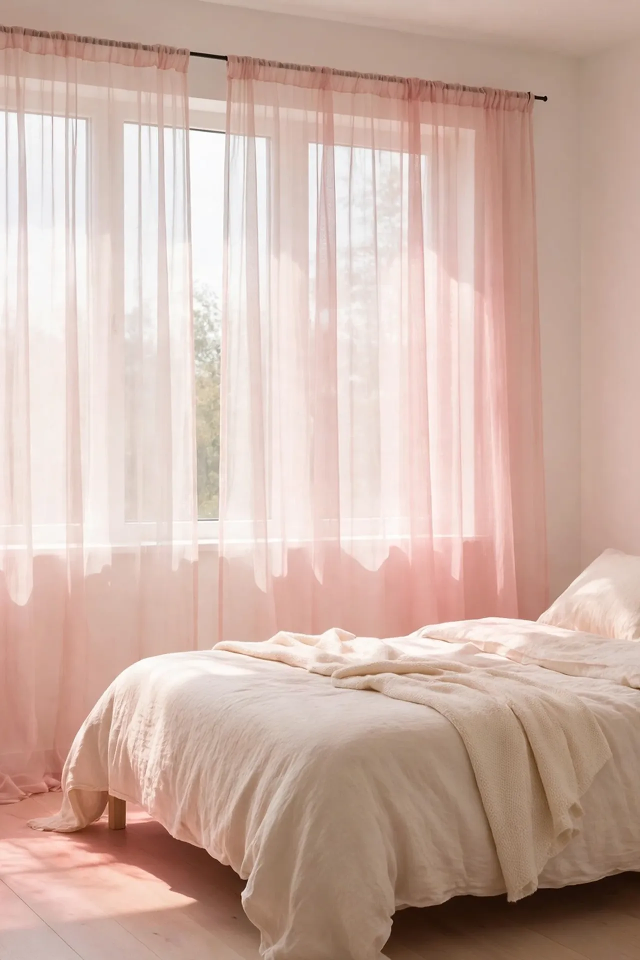 Sheer Pink Curtains