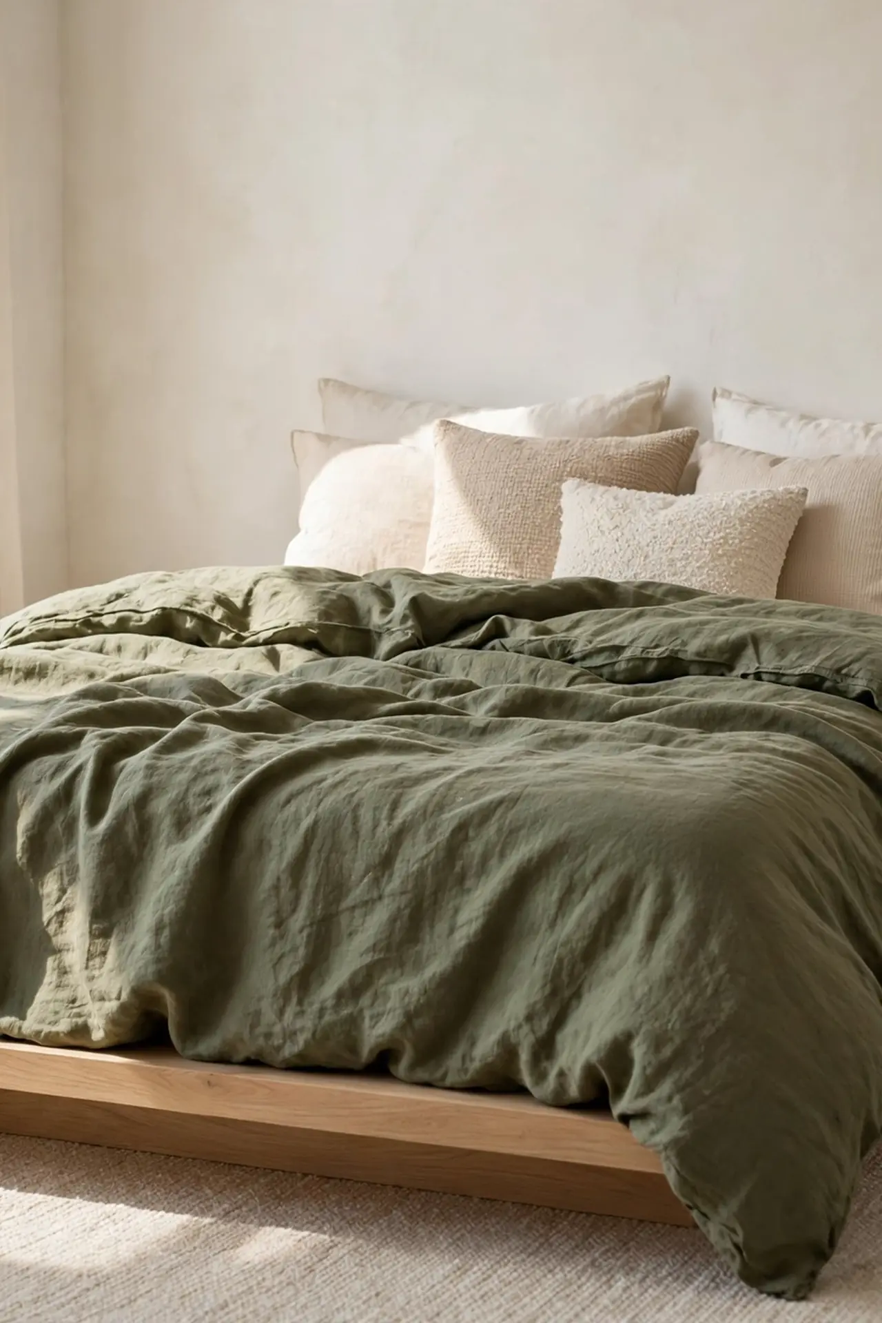 Olive Linen Bedding