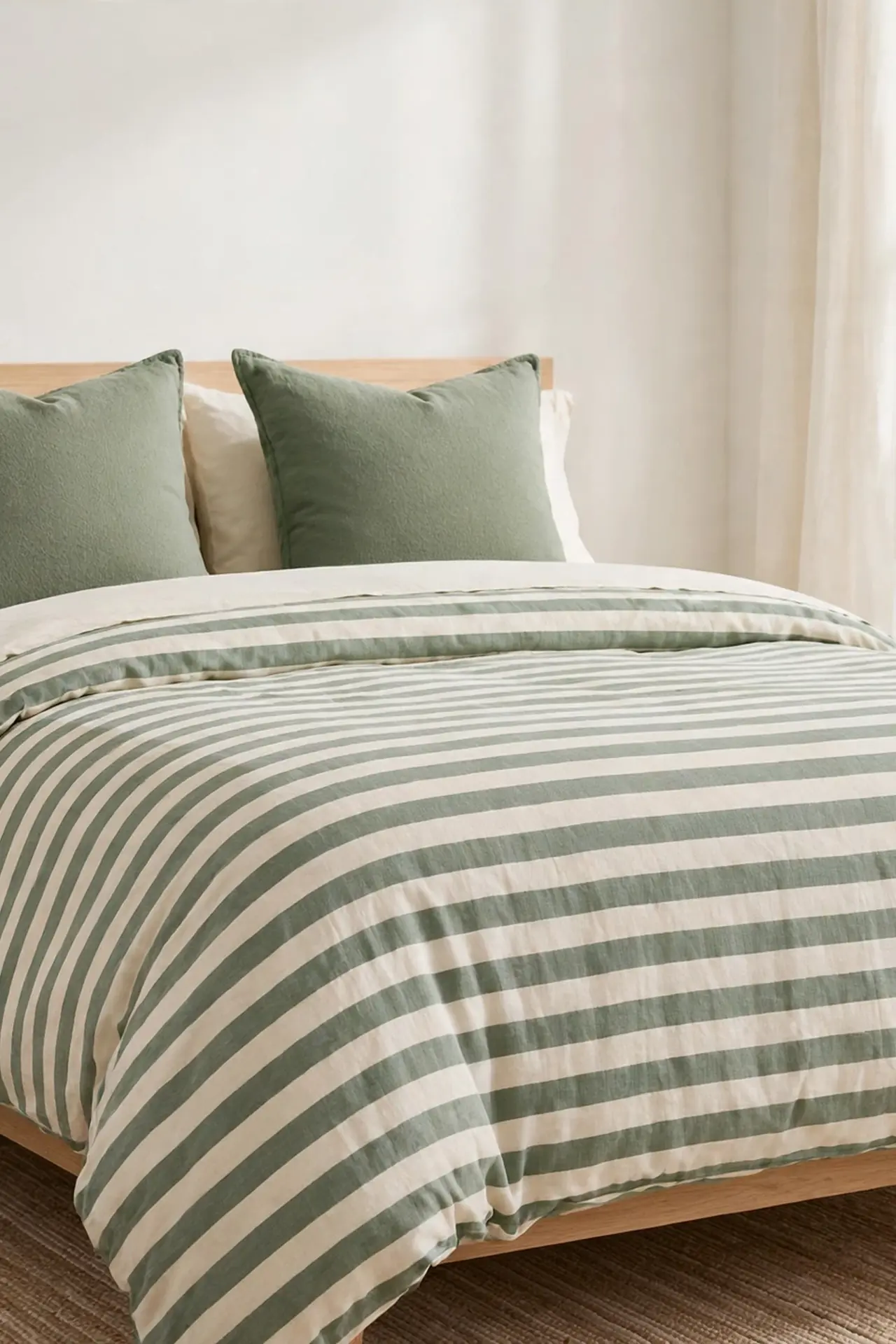 Striped Green Duvet