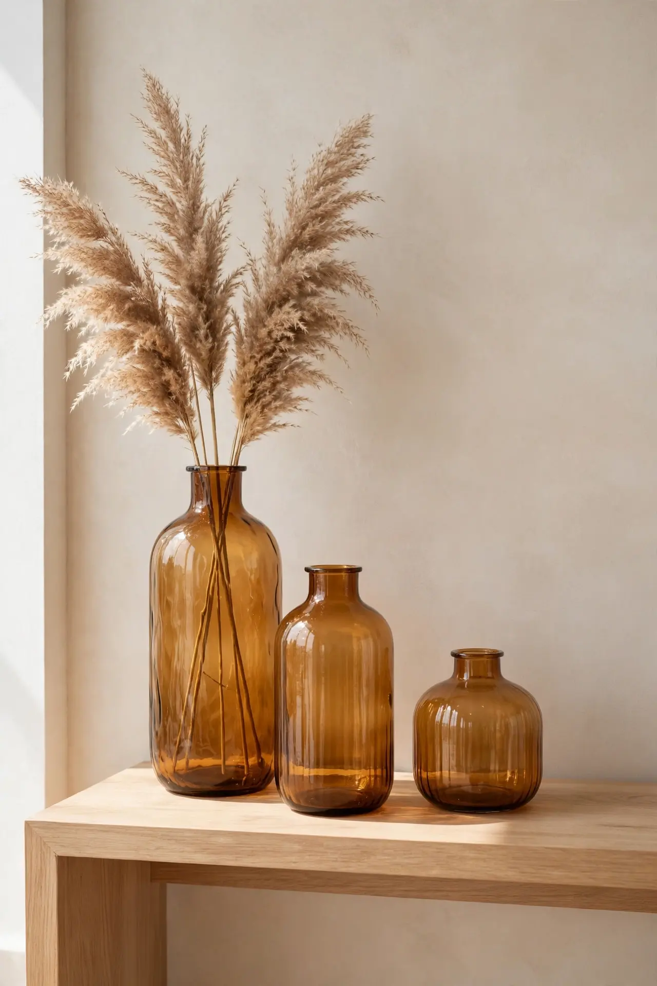Amber Glass Vases