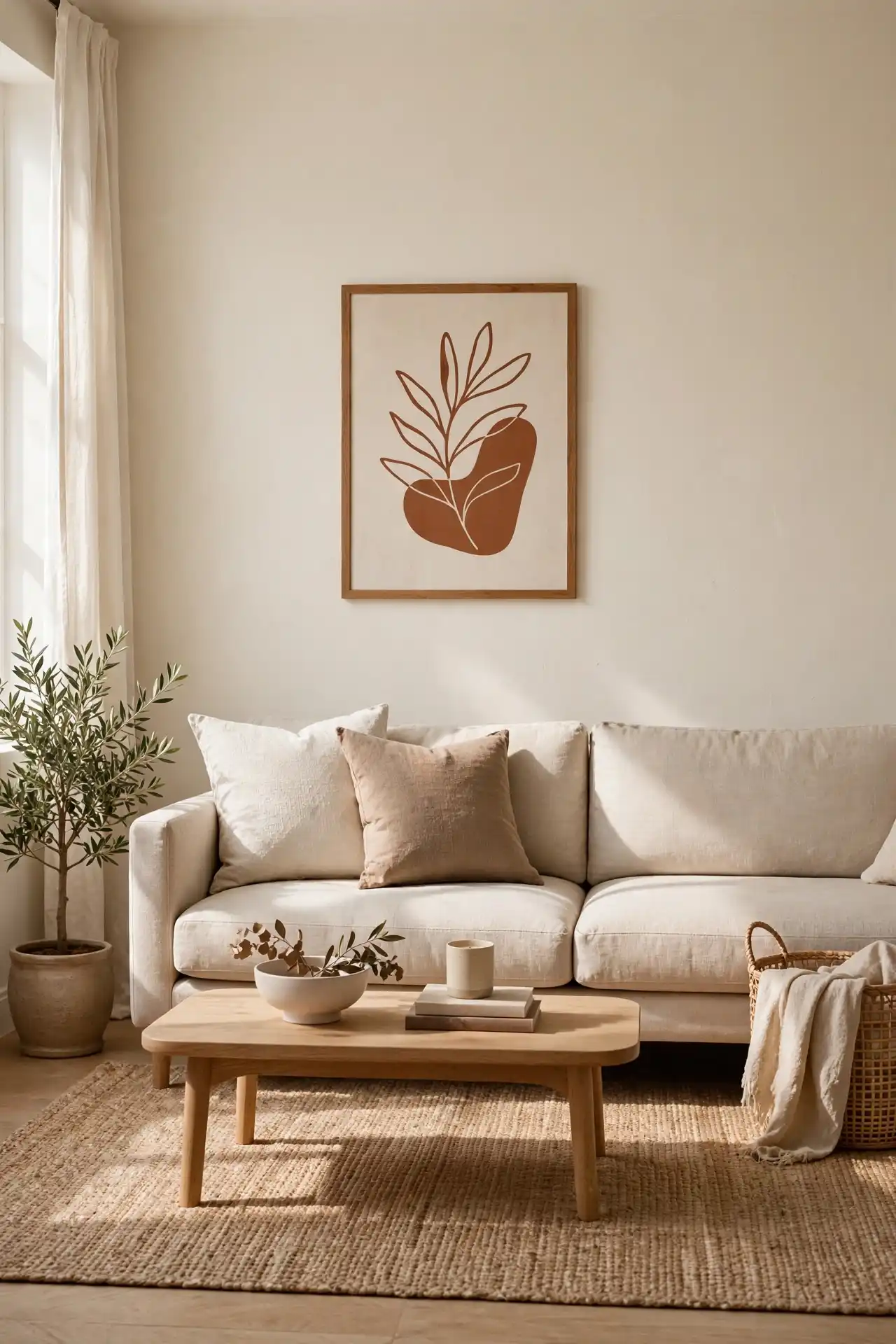 Burnt Sienna Touch for earthy living room color palette ideas