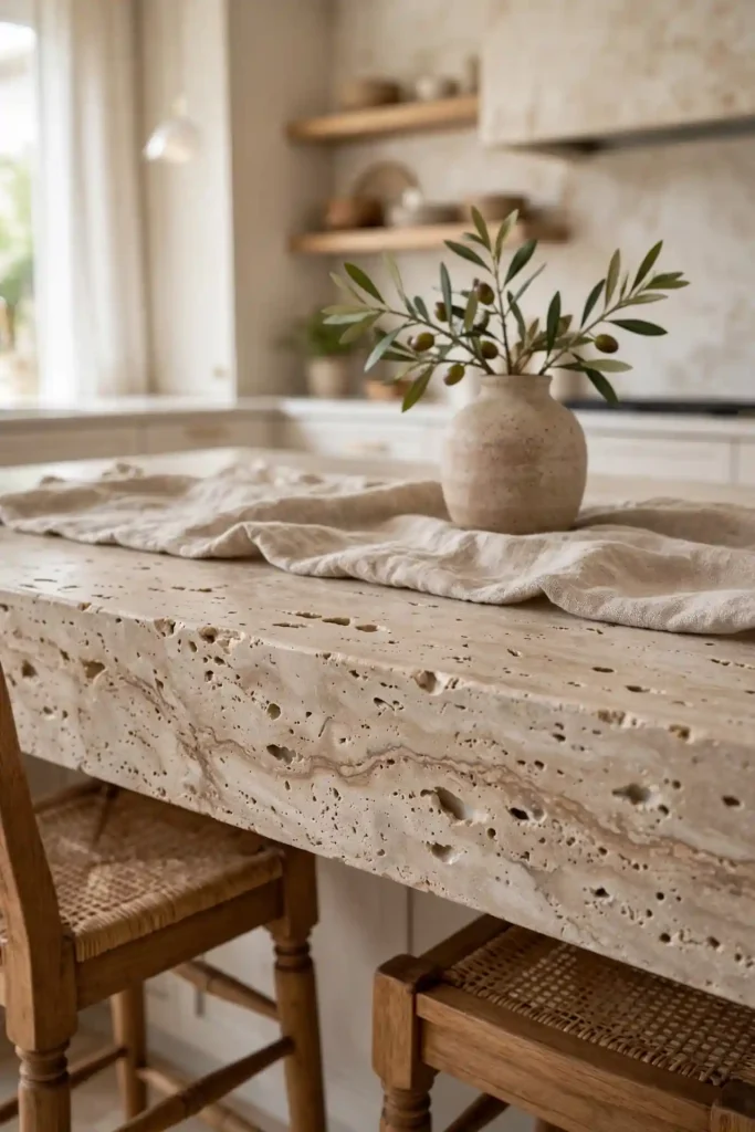 Travertine Counter Details