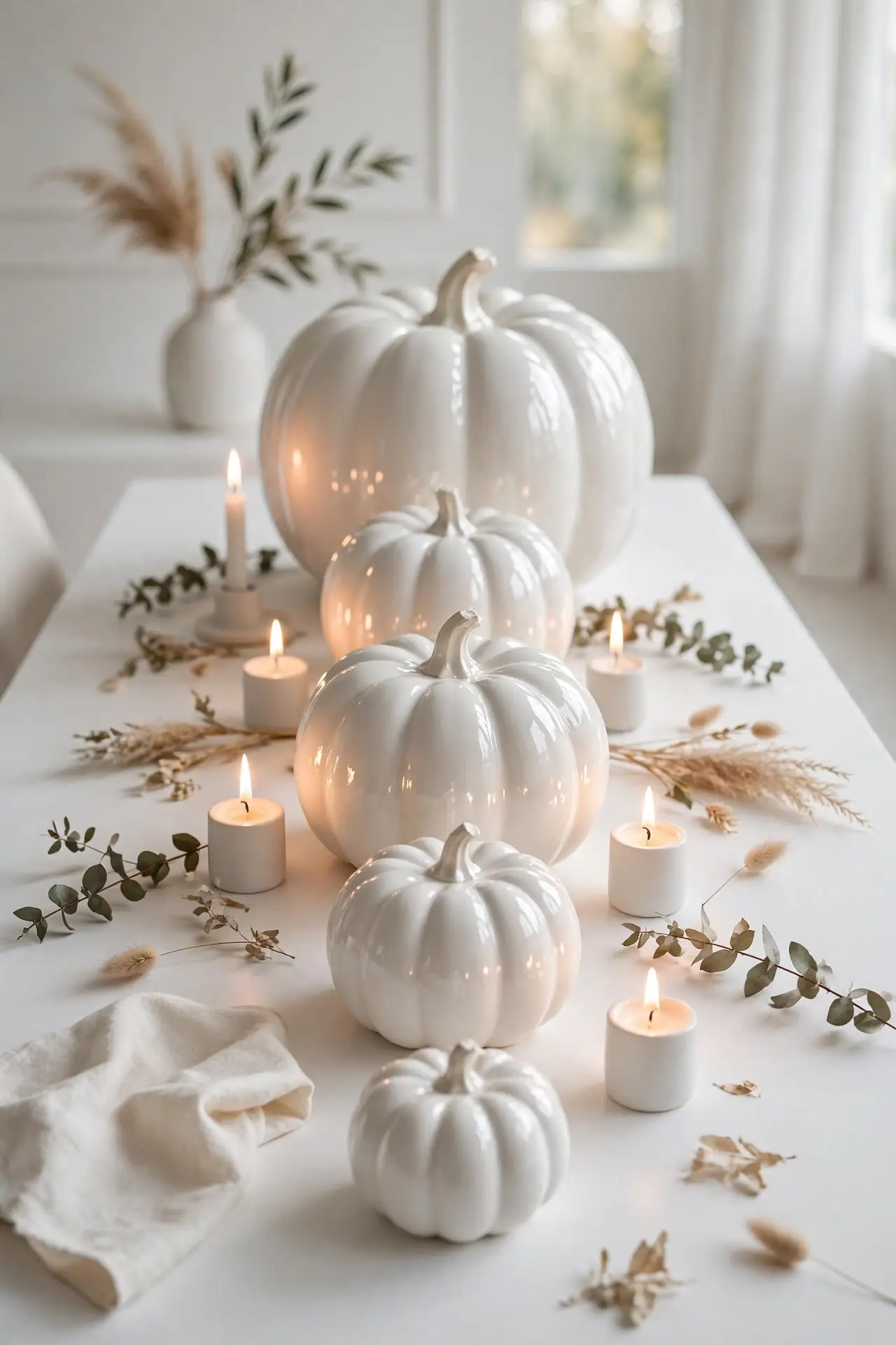 Ceramic Pumpkin Row
