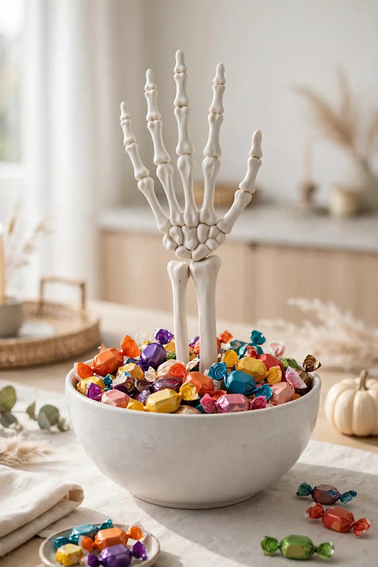 Skeleton Hand Candy Dish