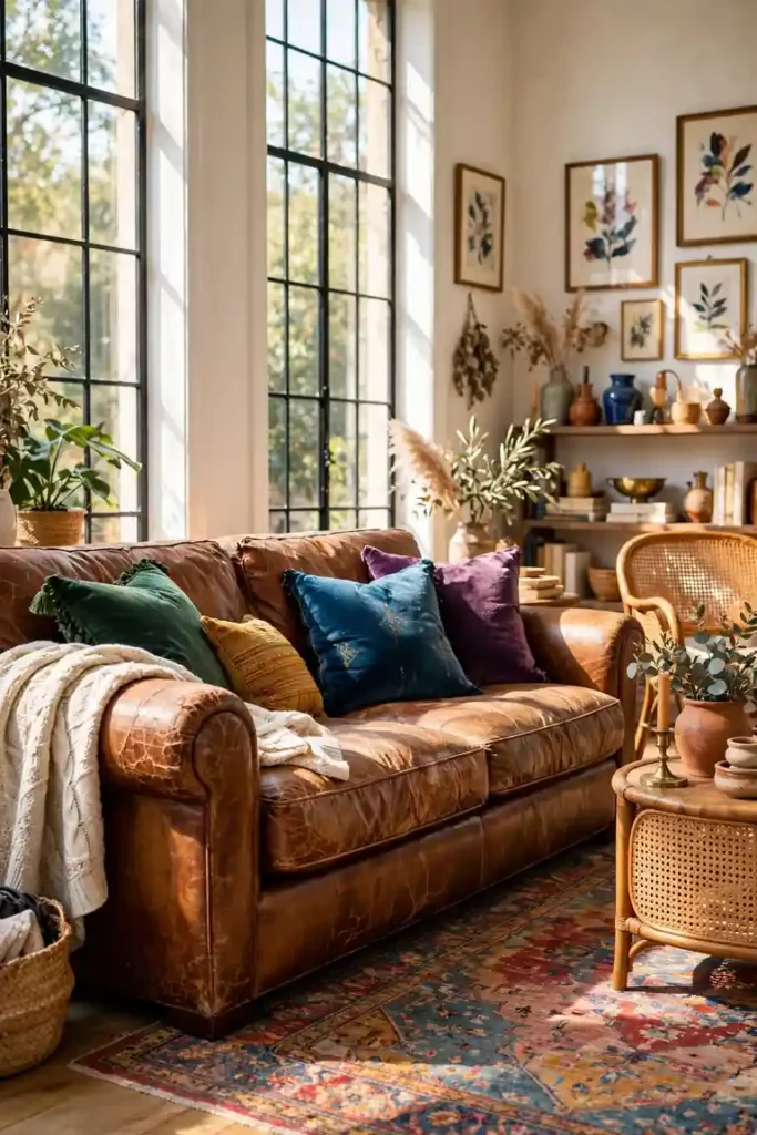 Weathered Leather Sofas