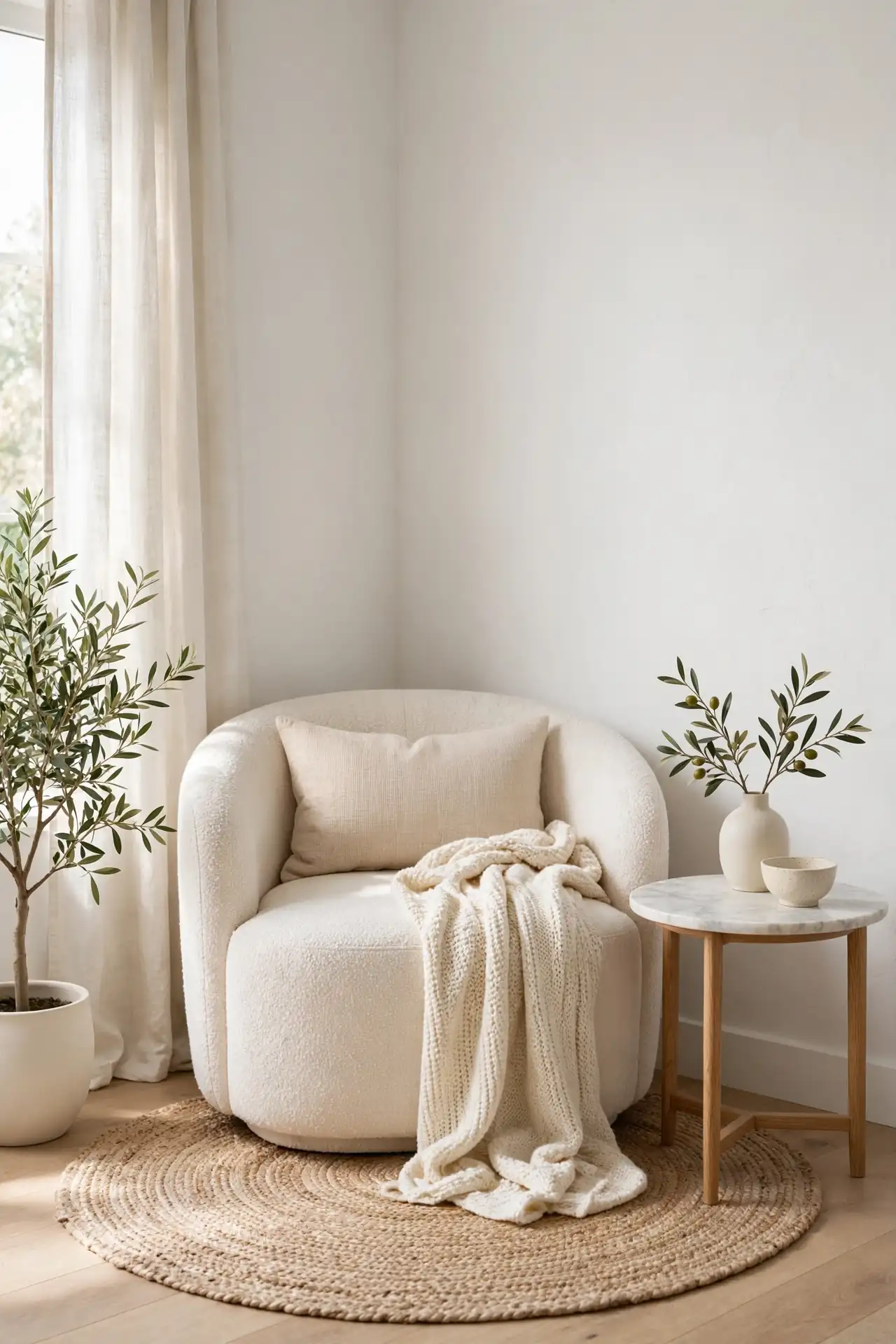 Curved Accent Chair