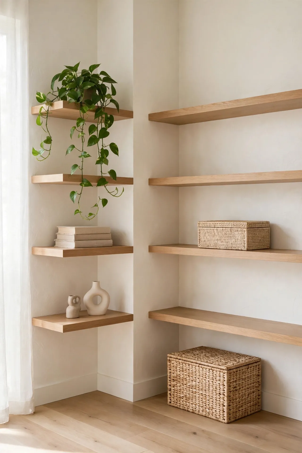 Floating Corner Shelves