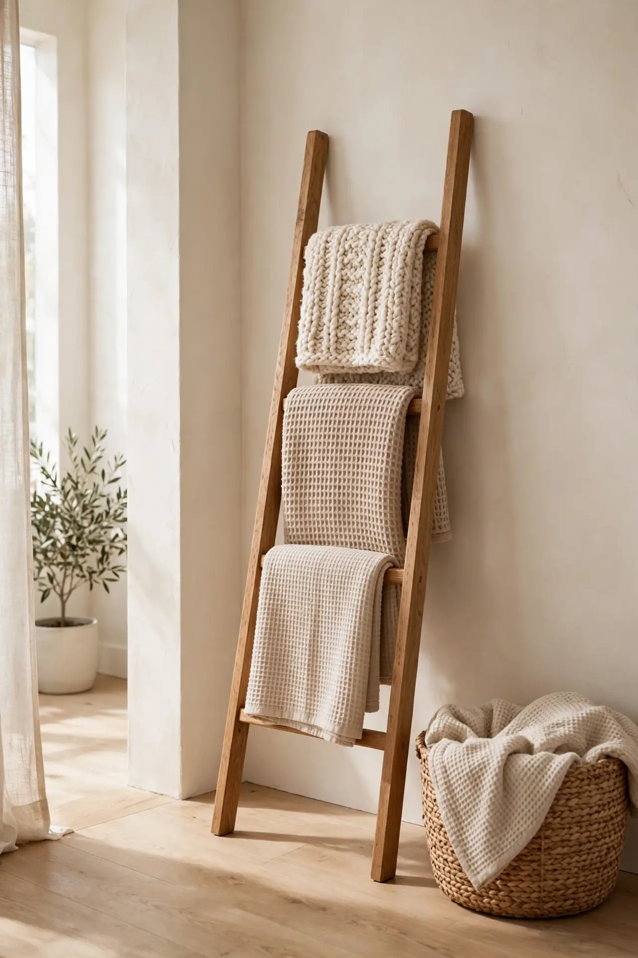 Ladder Blanket Display