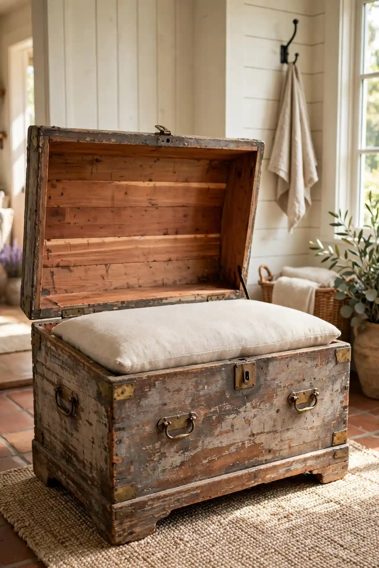 Antique Chest Bench