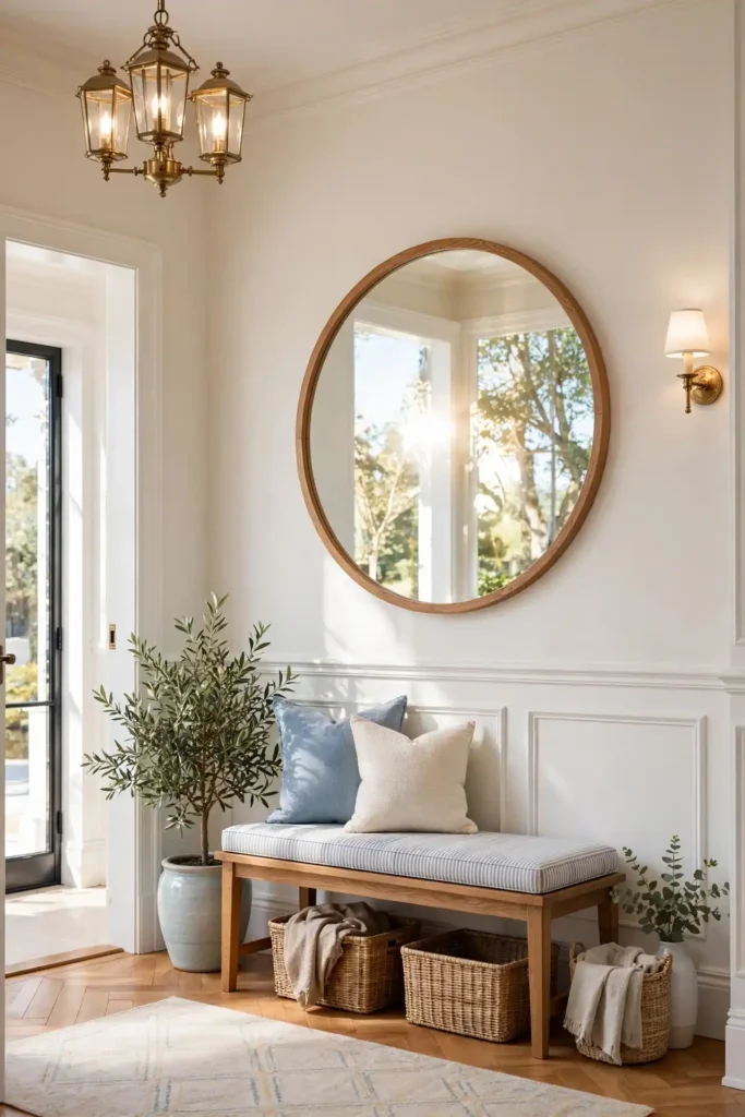 Mirror Above Benches