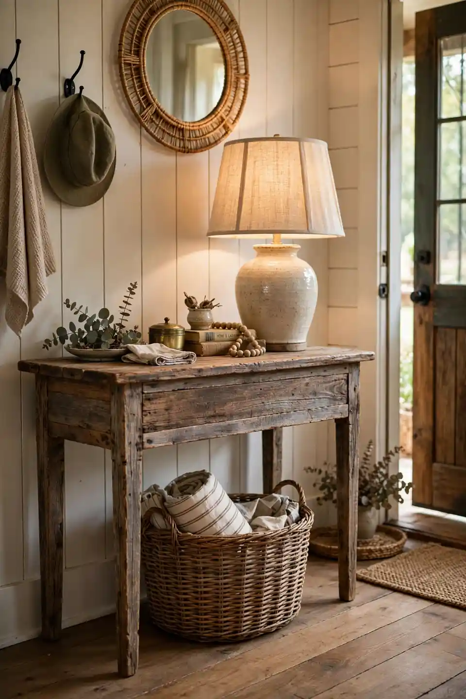 Rustic Wood Console