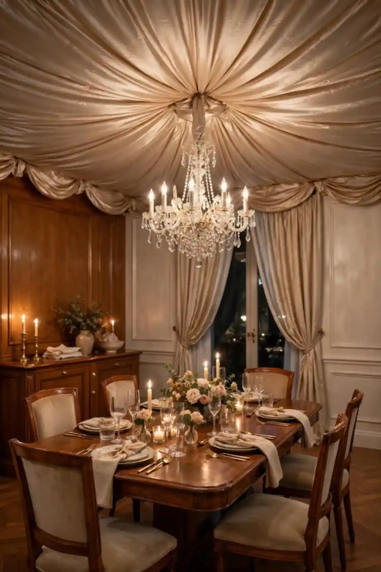 Tucked Taffeta Ceiling