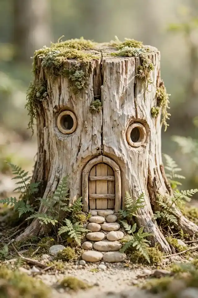 Stump Fairy Houses