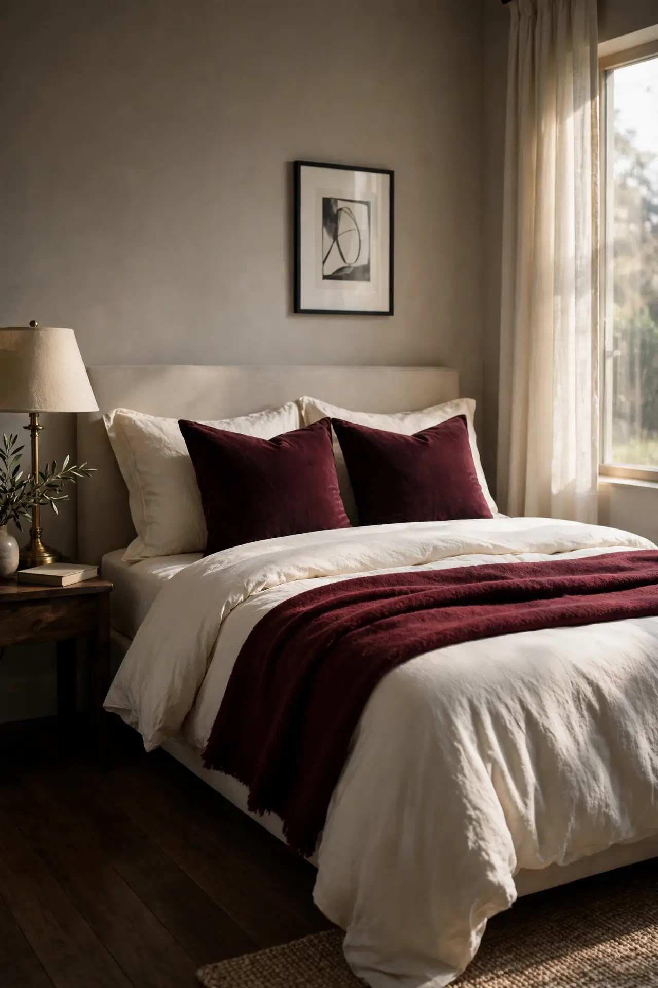 Burgundy Wool Throws