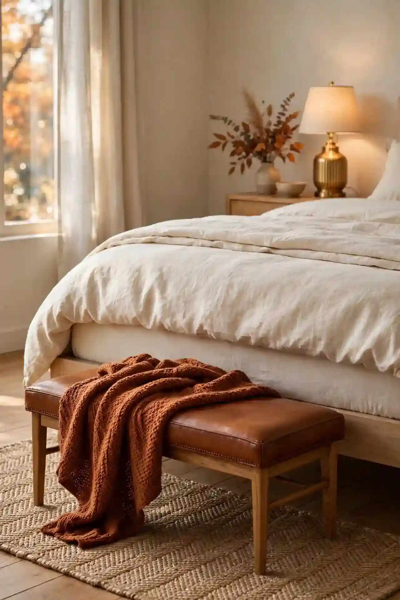 Leather Bench Accents