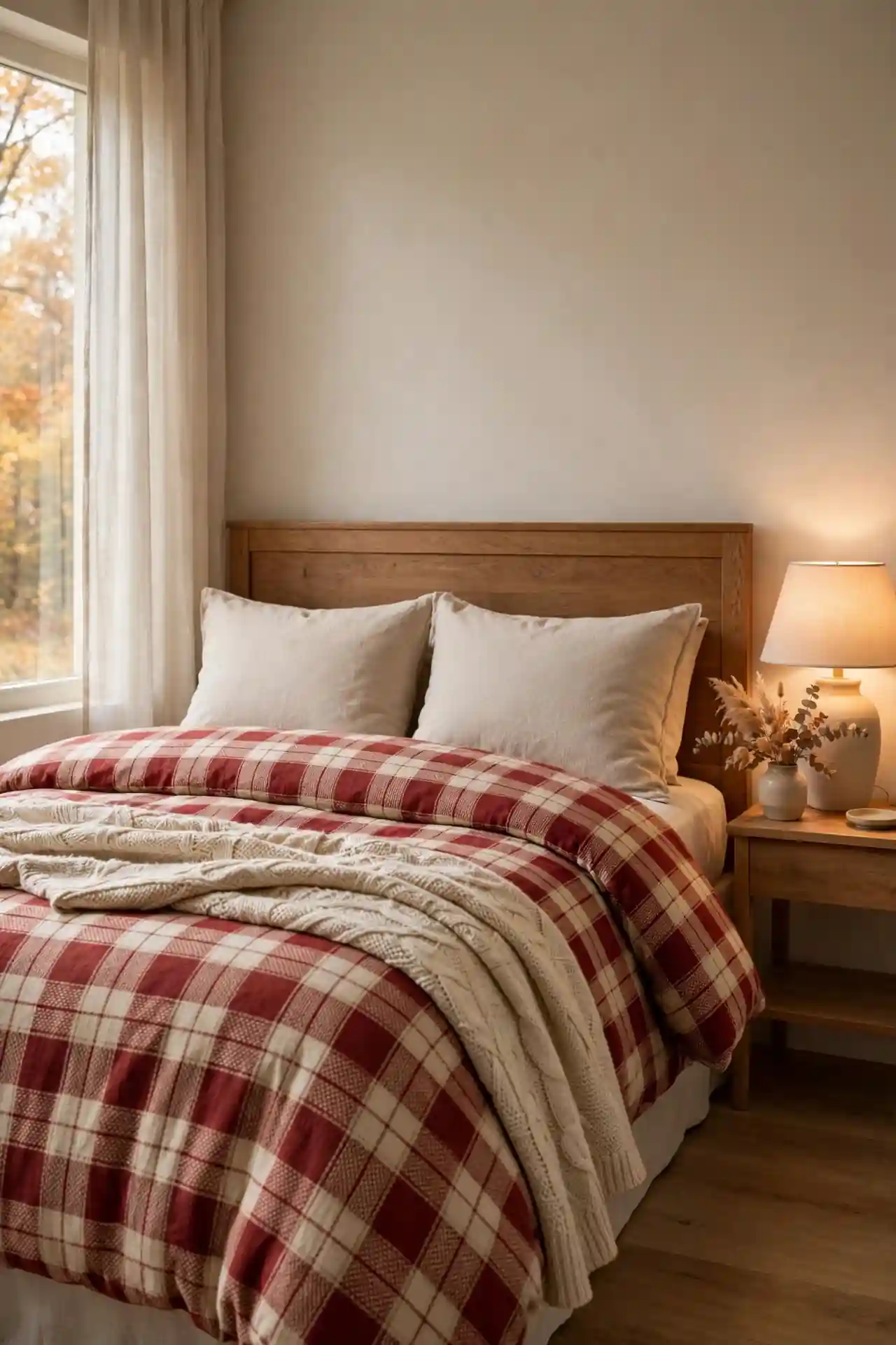 Plaid Duvet Layers