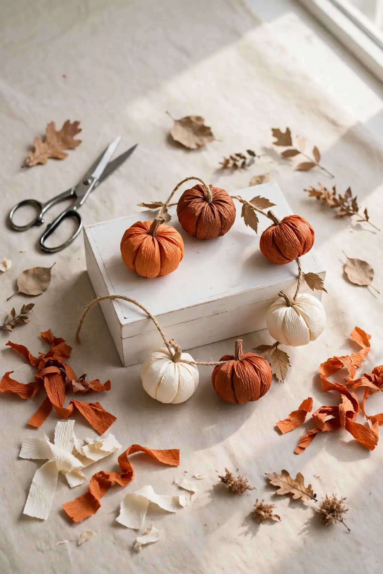 Paper Pumpkin Garland
