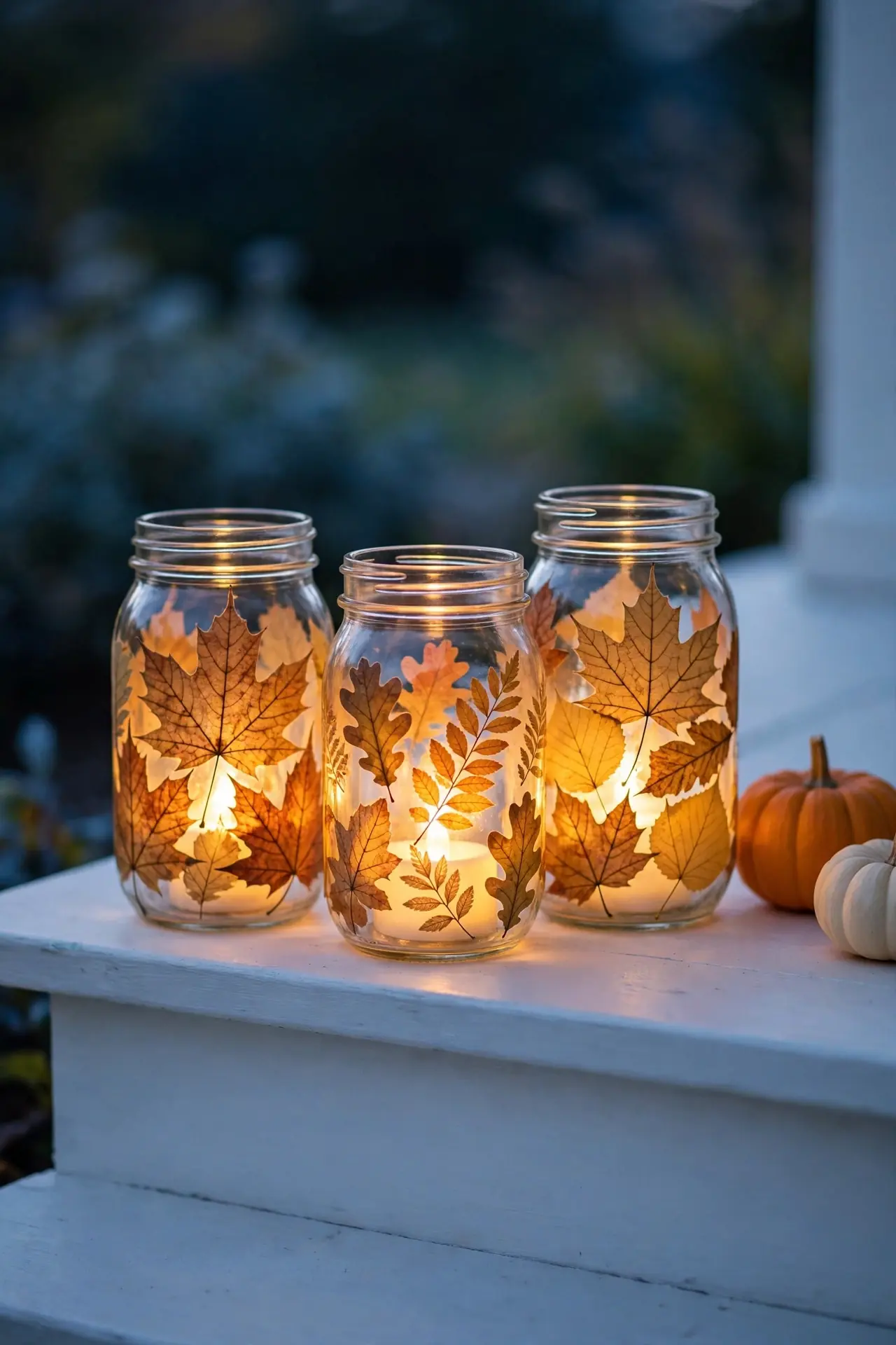 Pressed Leaf Lanterns