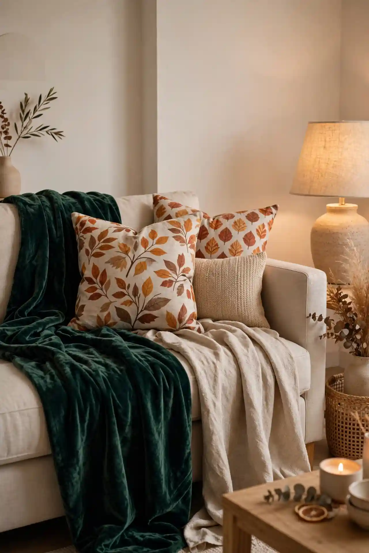 Autumn Bookshelf Styling