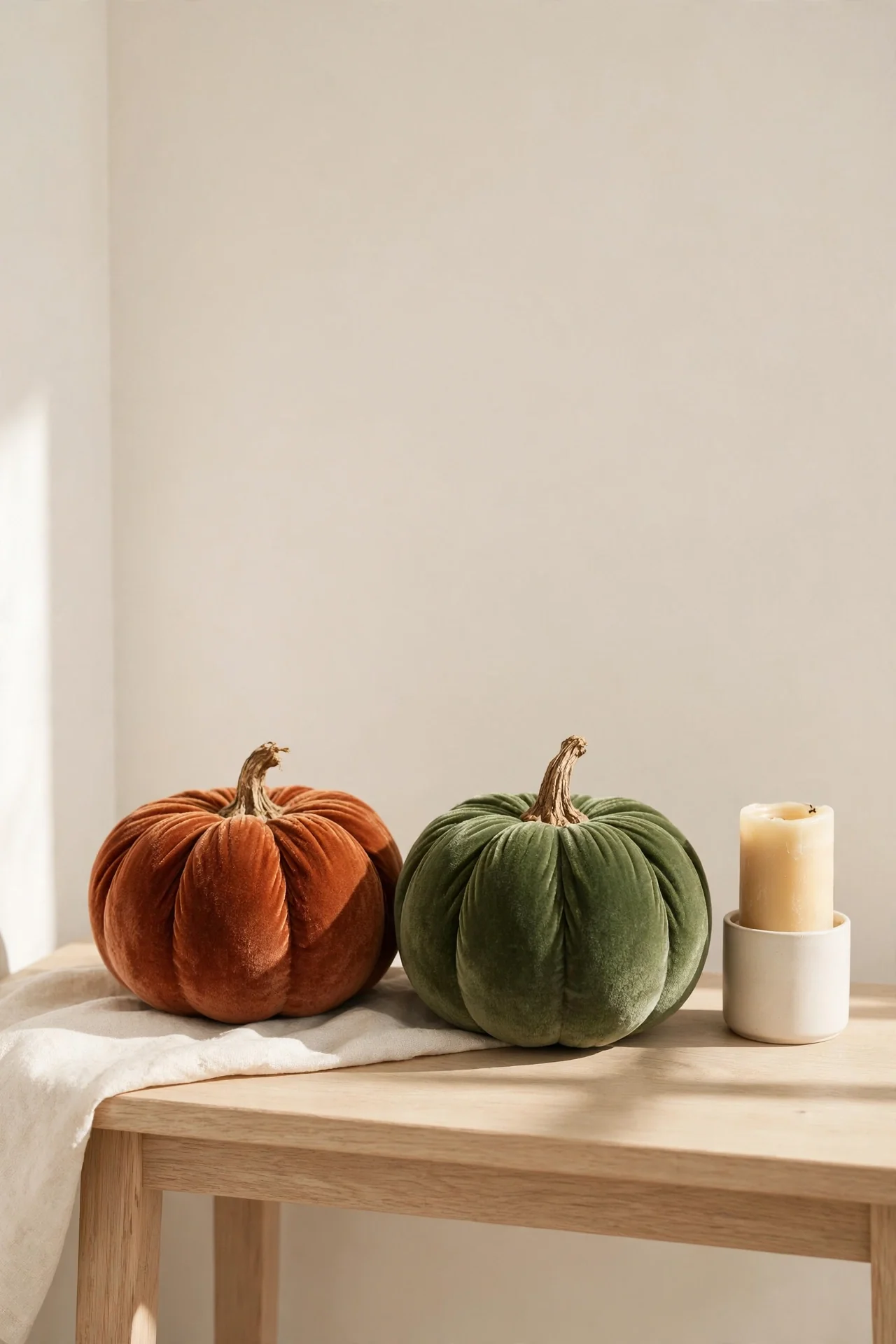 Velvet Pumpkin Pair