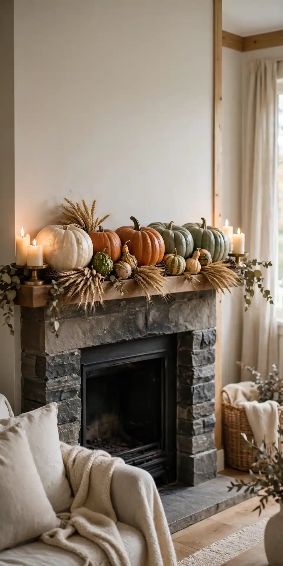 Pumpkin Mantel Row