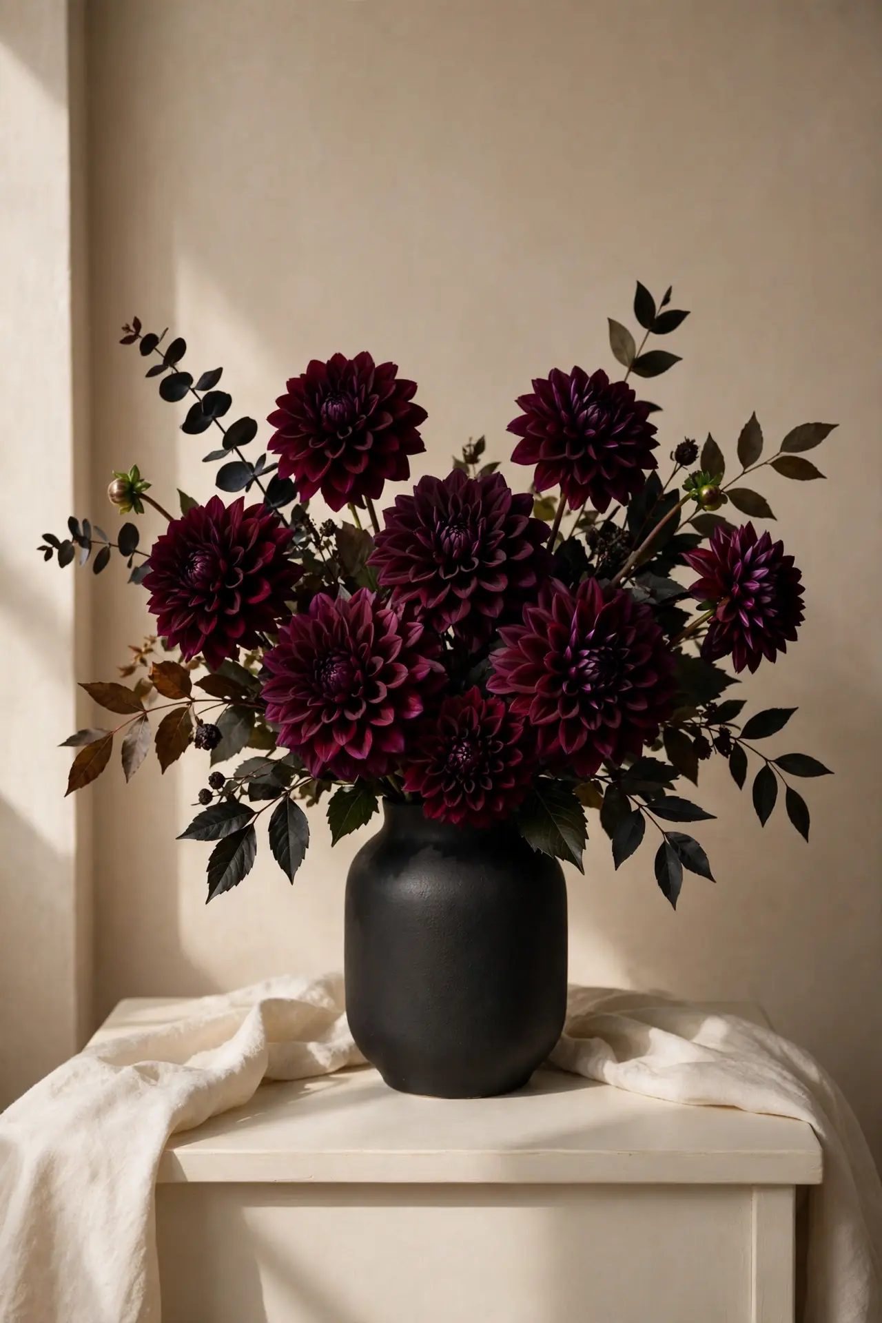 Moody Plum Arrangement