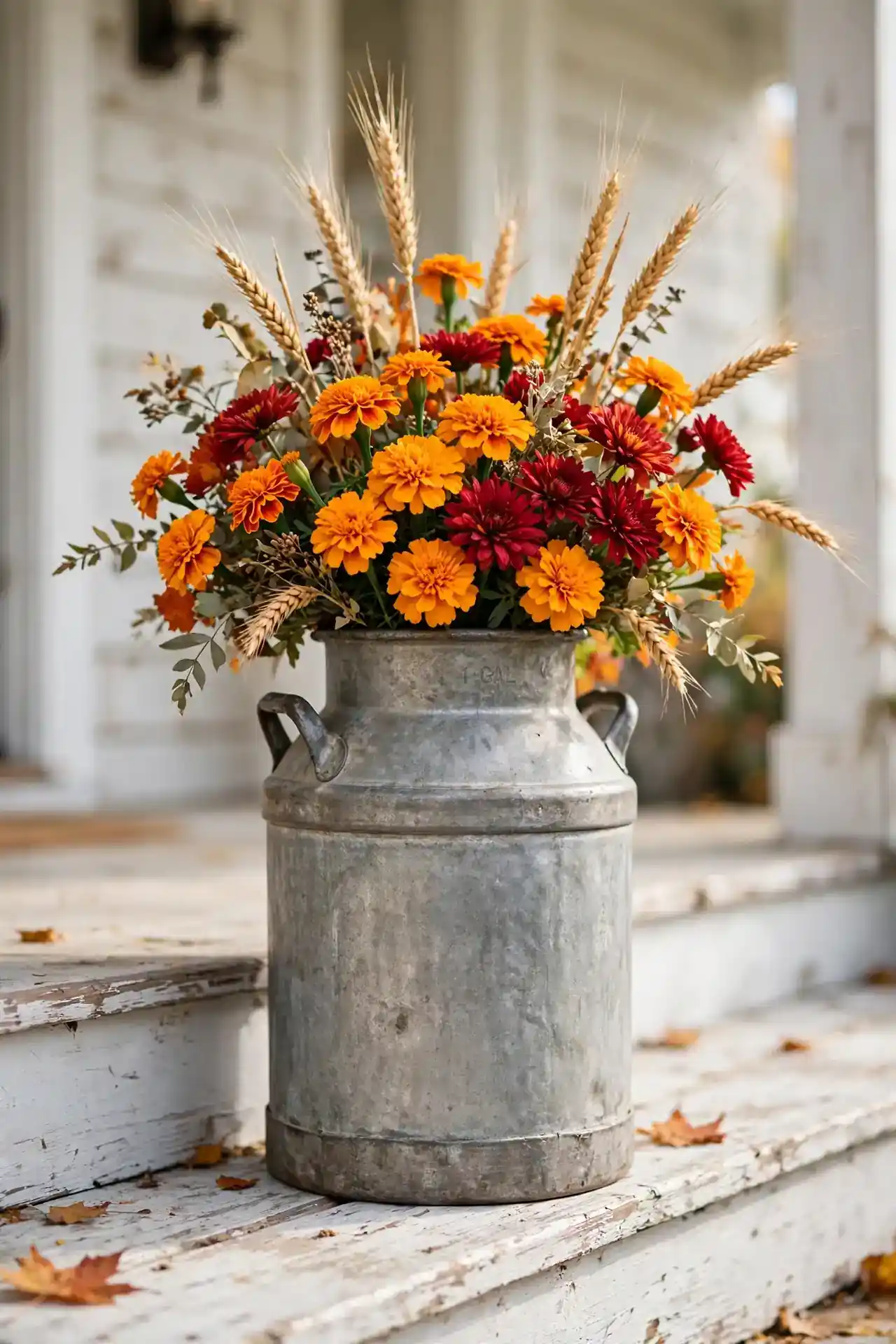 Vintage Milk Can Blooms
