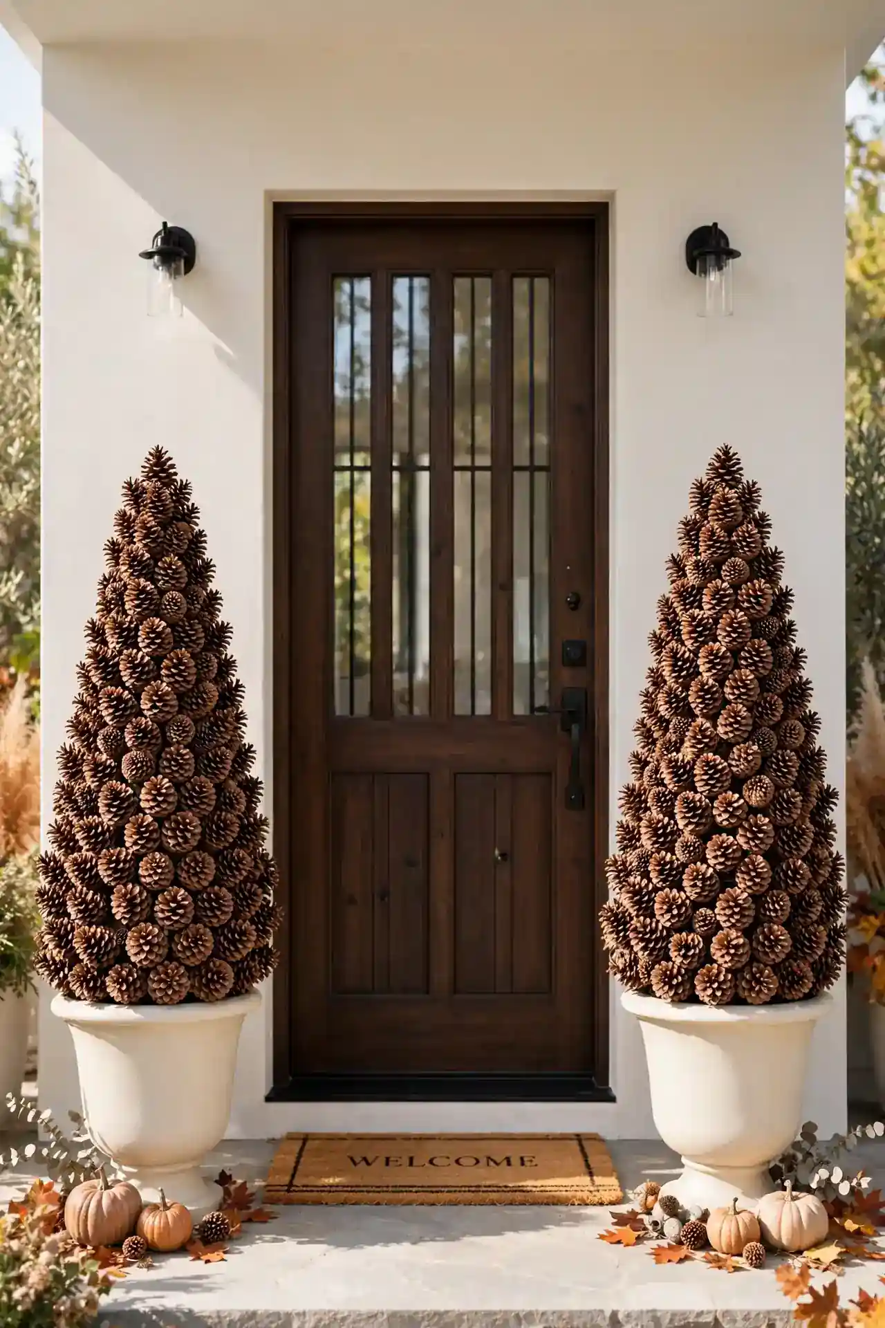 Pinecone Topiary Pair